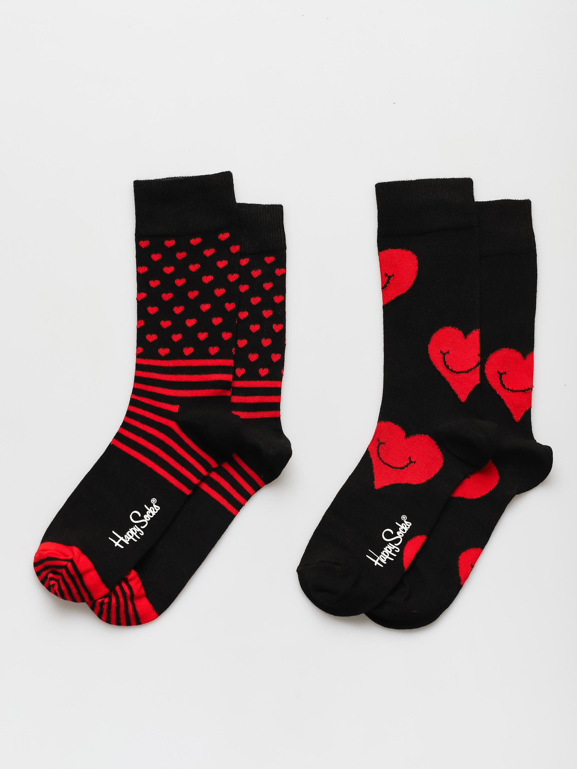 Happy Socks Valentine 2Pk Socks (black/red)