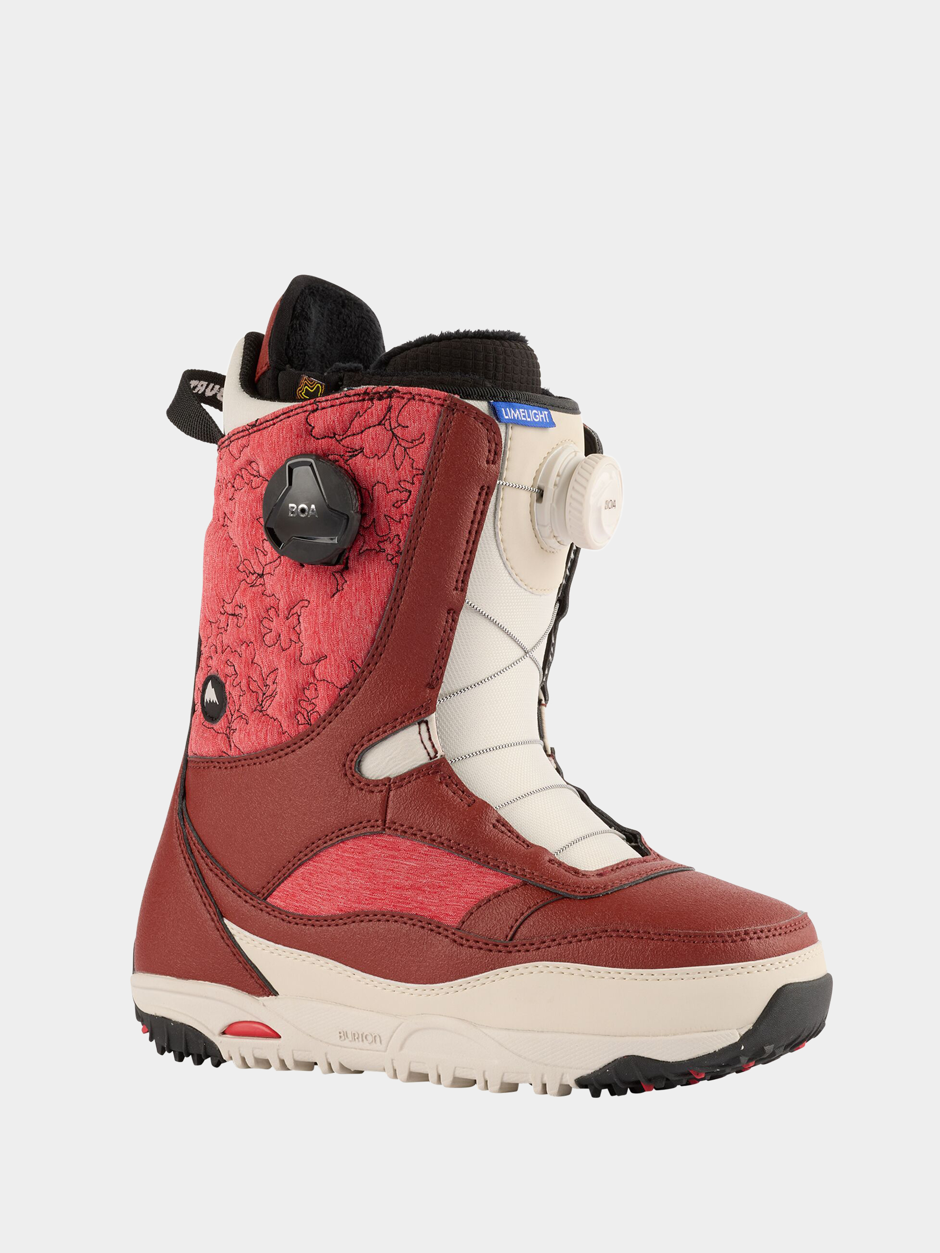 burton limelight boa snowboard boot women's Step On Boots 2025 First Stop Board Barn which increases heel hold by integrating three lacing zones around the ankle all tightened with a single dial Burton Womens Limelight Boa Snowboard