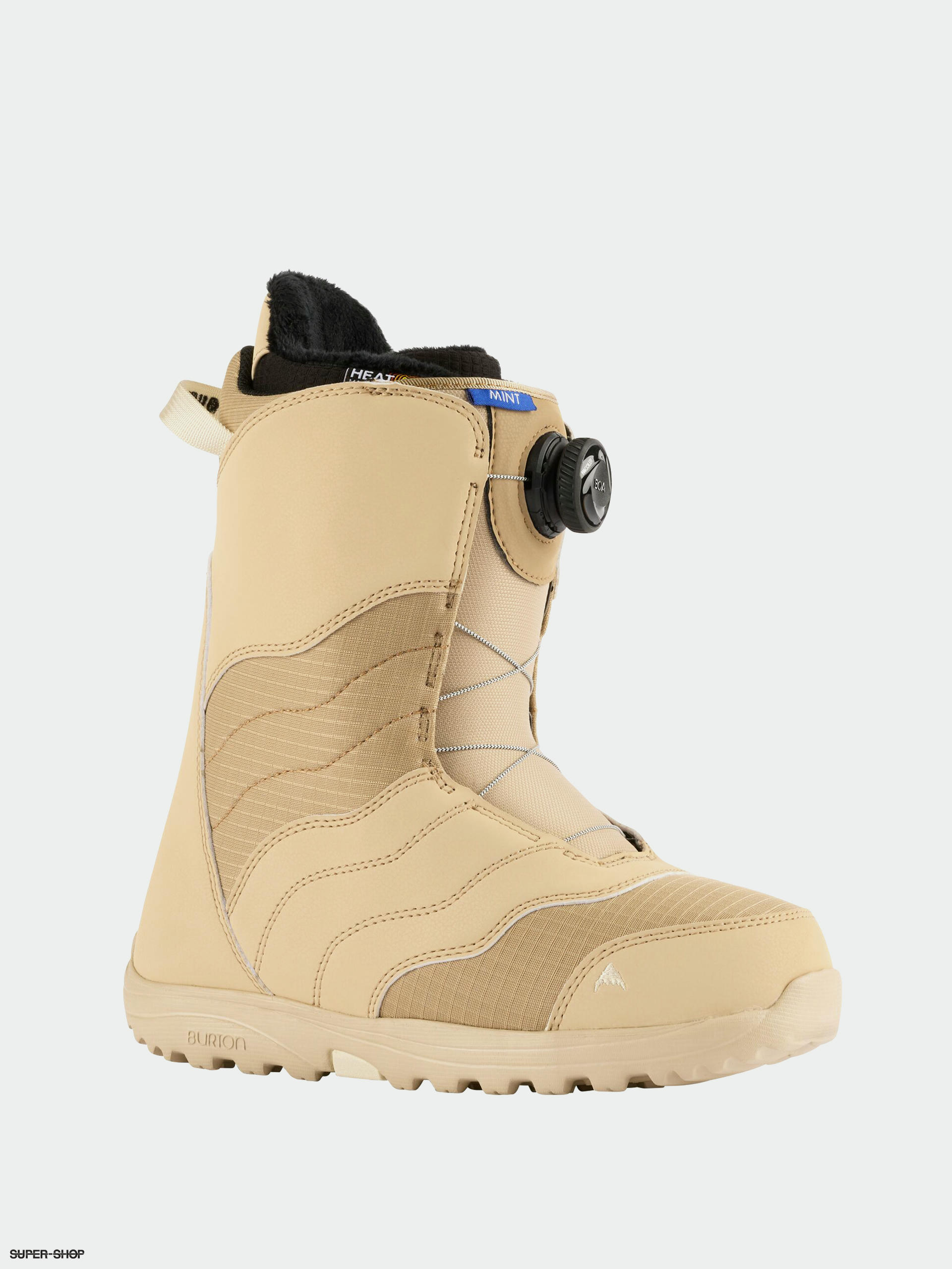 Womens Burton Mint Boa Snowboard boots safari tan