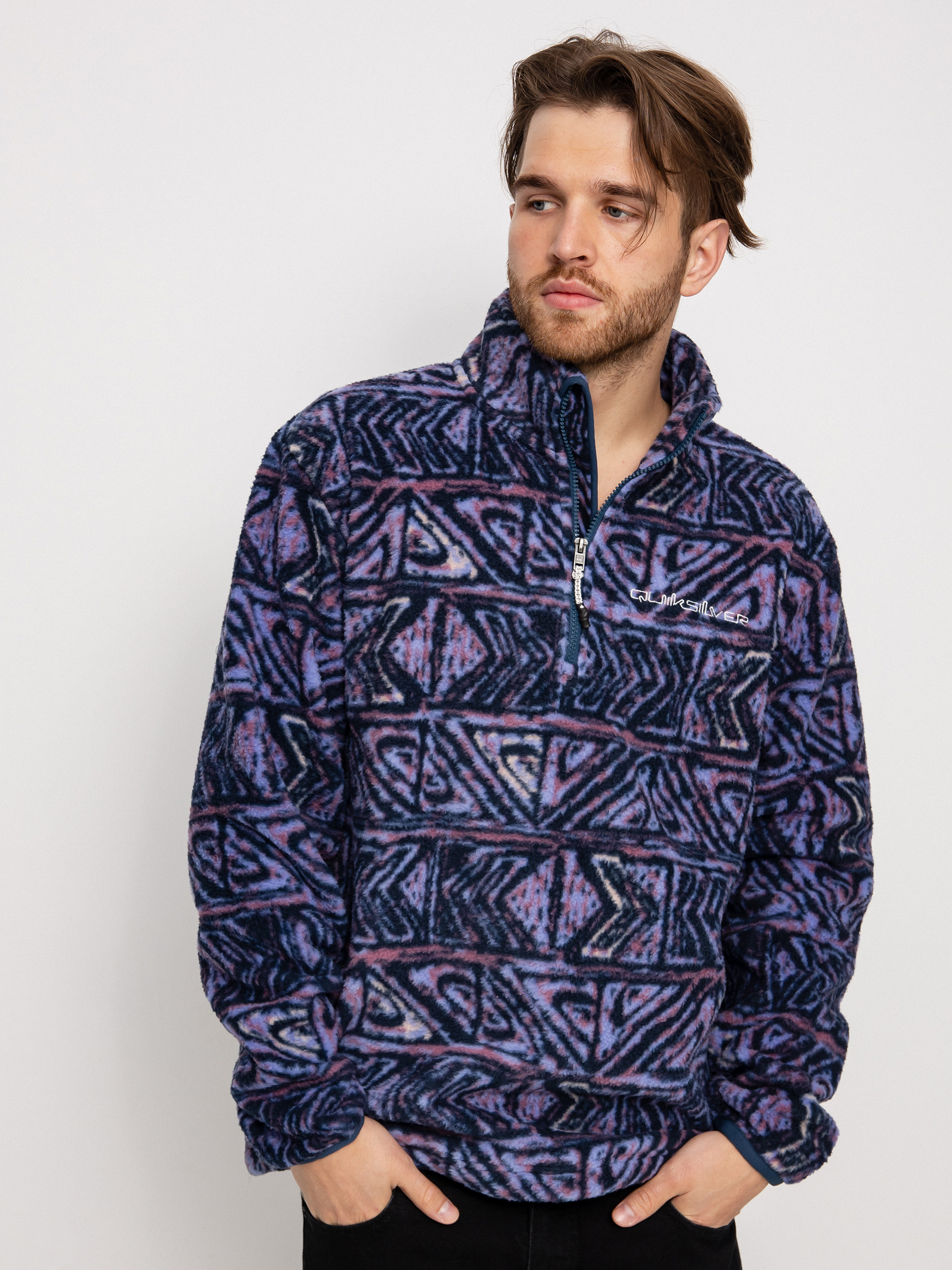 Mens Quiksilver Clean Coasts Fleece  (dust orc heritageo)