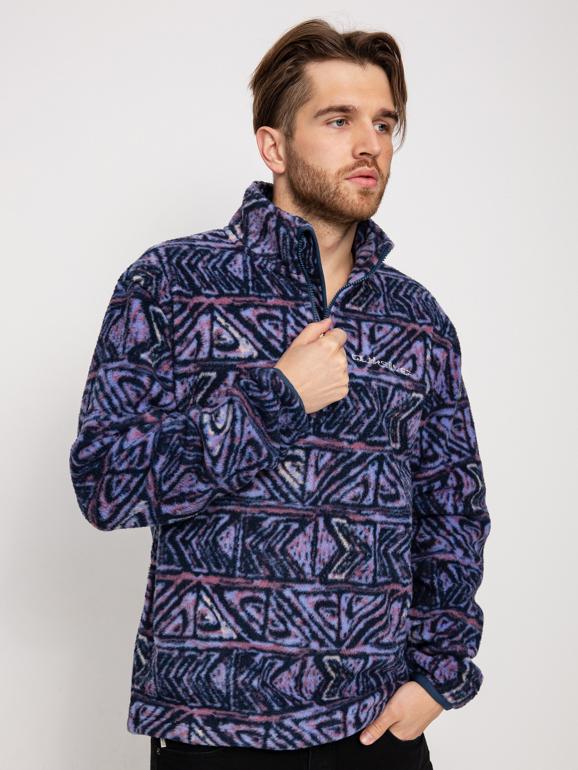 Mens Quiksilver Clean Coasts Fleece  (dust orc heritageo)