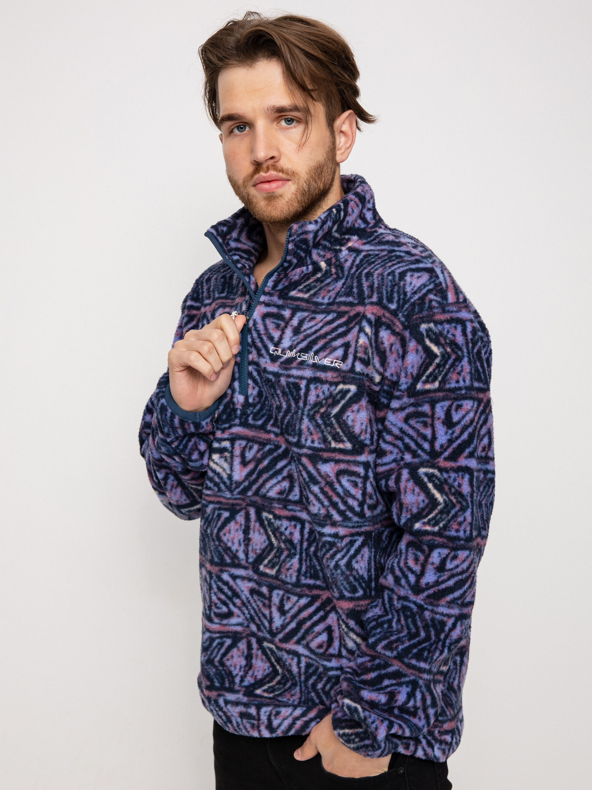 Mens Quiksilver Clean Coasts Fleece  (dust orc heritageo)