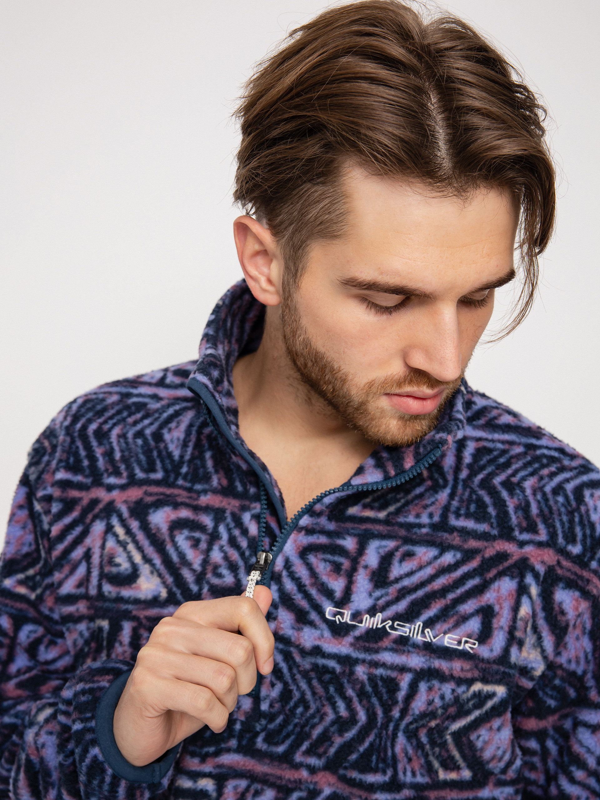 Mens Quiksilver Clean Coasts Fleece  (dust orc heritageo)