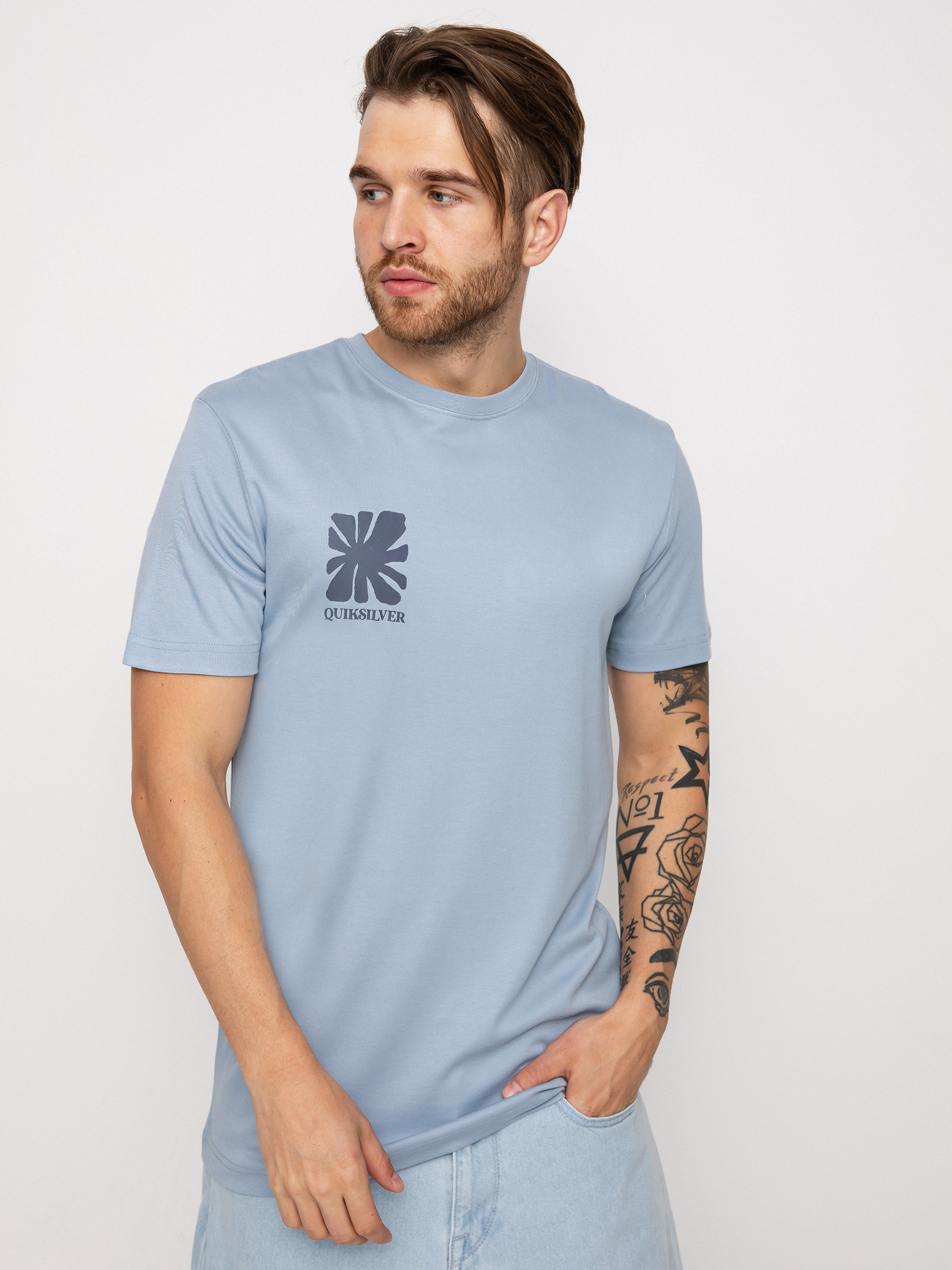 Quiksilver Handled With Care T-shirt (ashley blue)