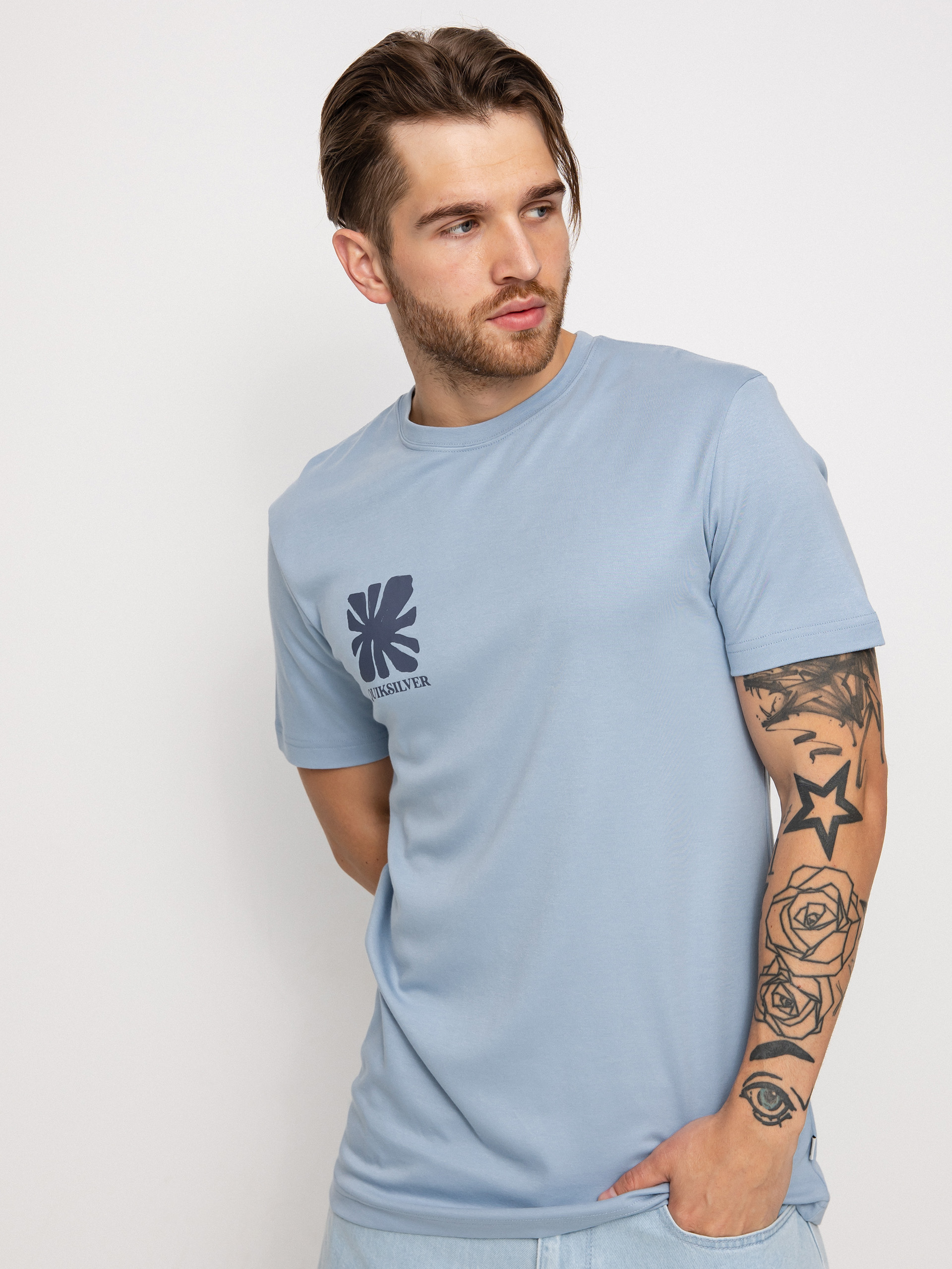 Quiksilver Handled With Care T-shirt (ashley blue)