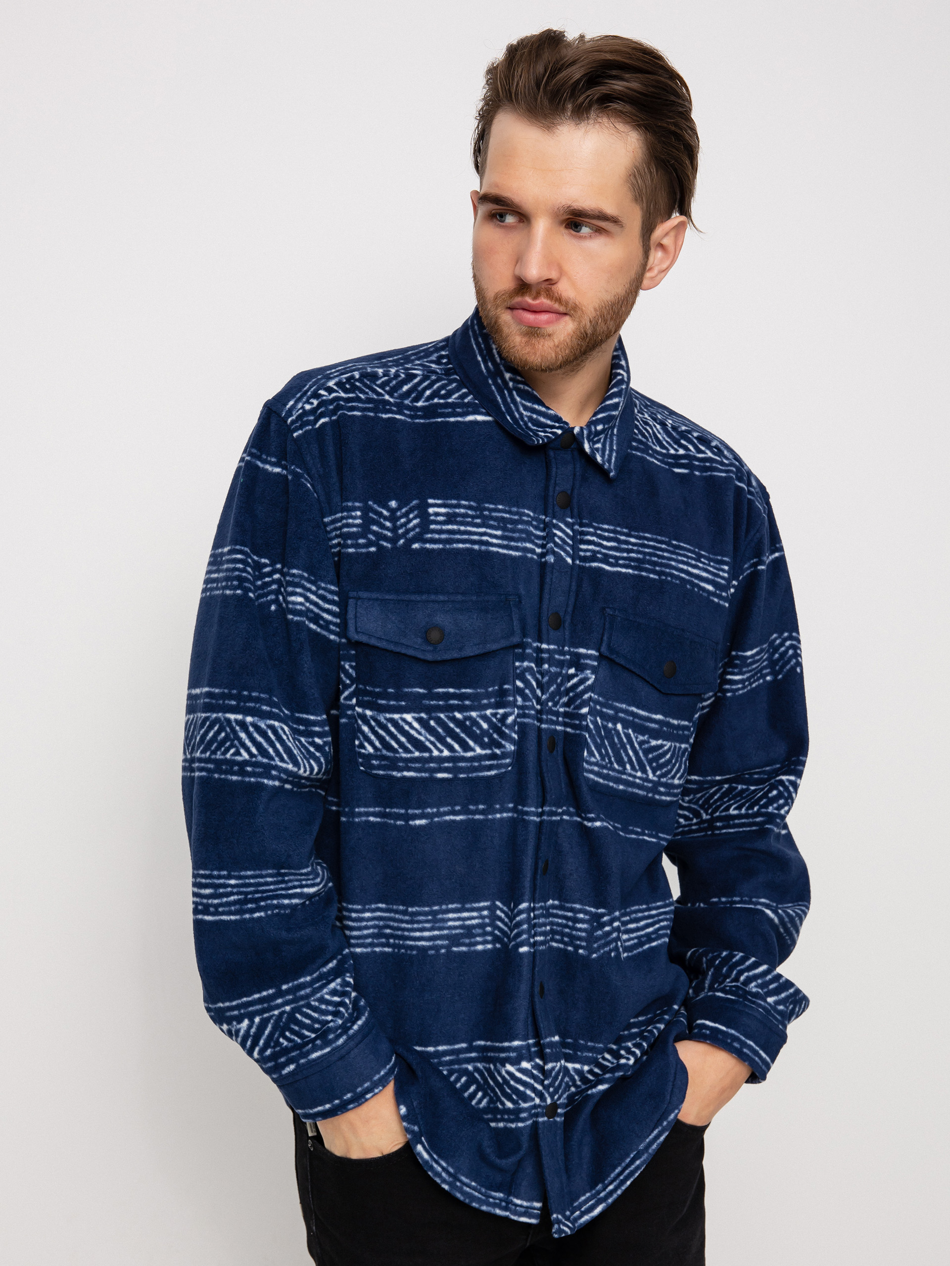 Element Dawn Polar Shirt - navy blue (woodblock)