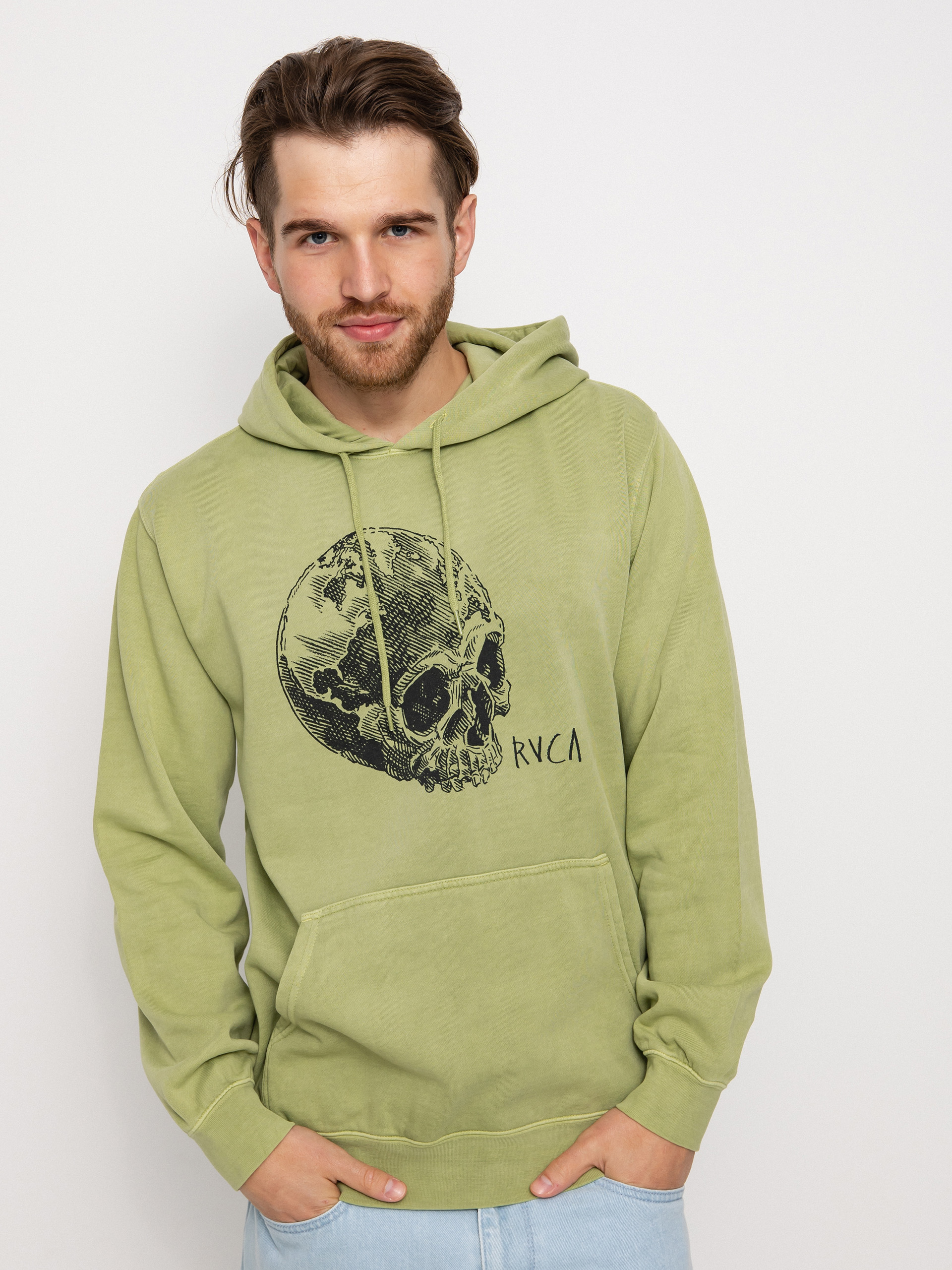 Rvca green outlet hoodie