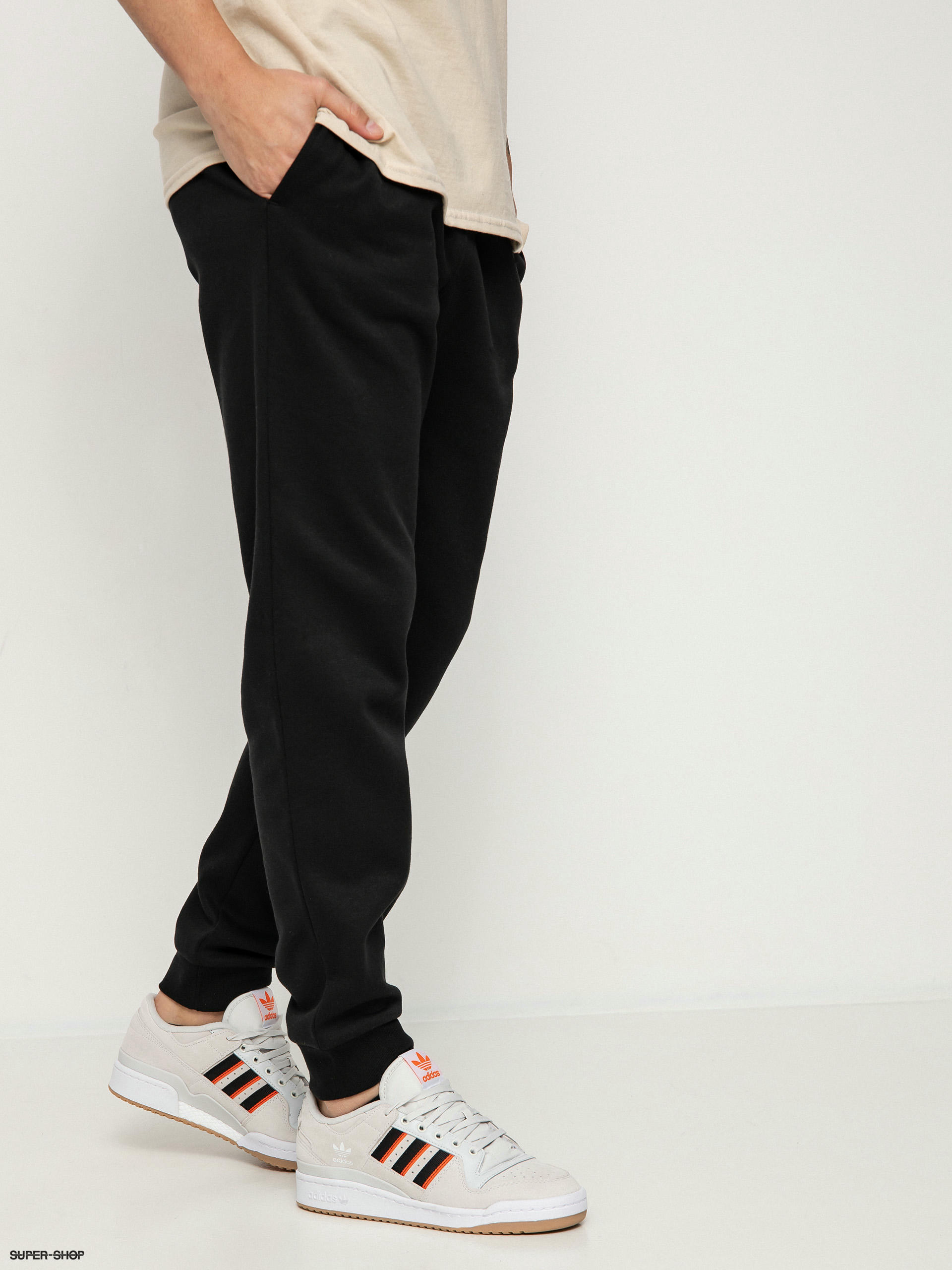 Men's Black Embroidered Champion Trackpants | Soho | Percival Menswear