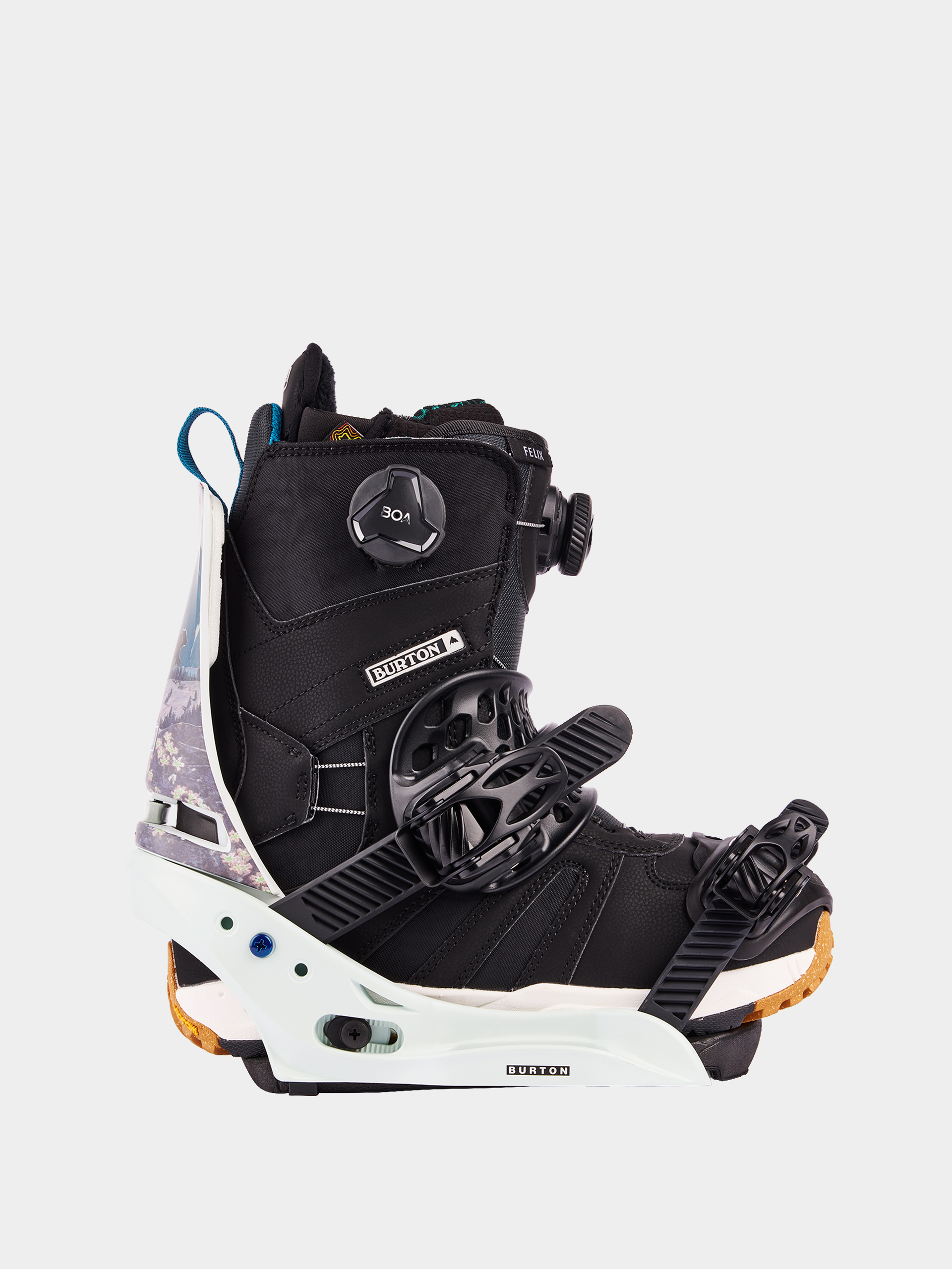 Burton Lexa X Est Snowboard bindings Wmn - white, blue, multicolor ...