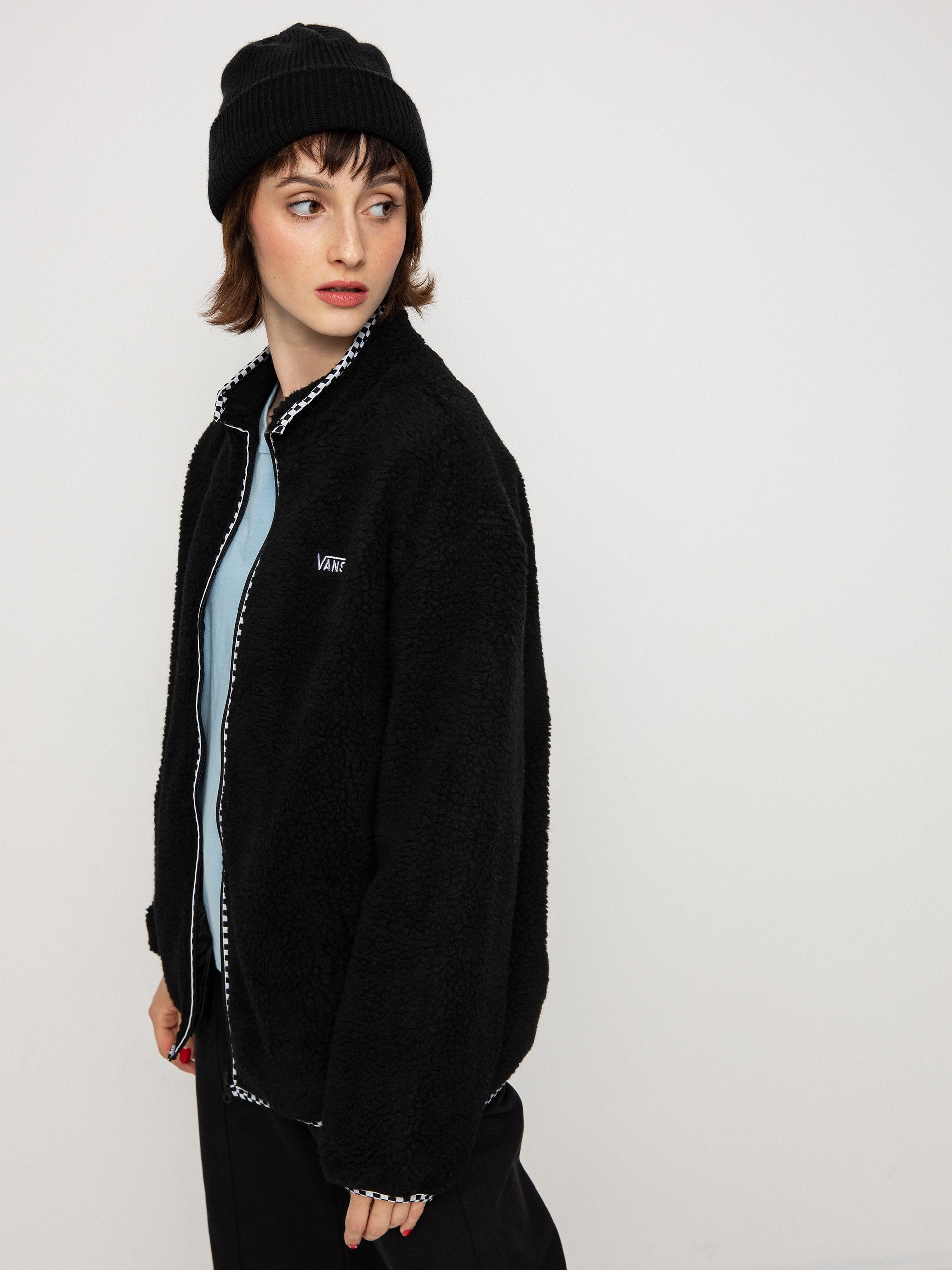 Damen Vans Griffen Ls Rpf Zip Fleece jacke (black)