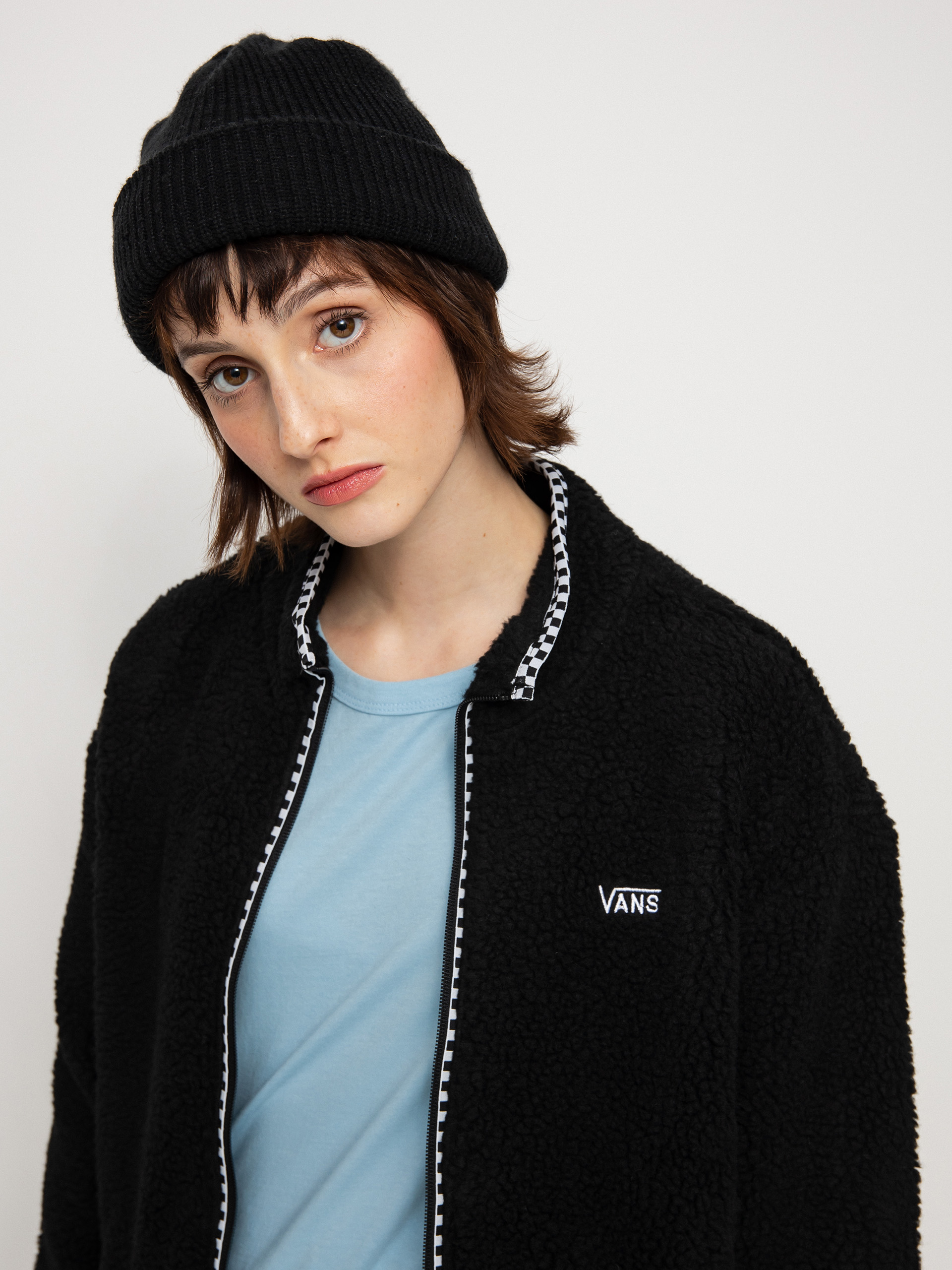 Damen Vans Griffen Ls Rpf Zip Fleece jacke (black)