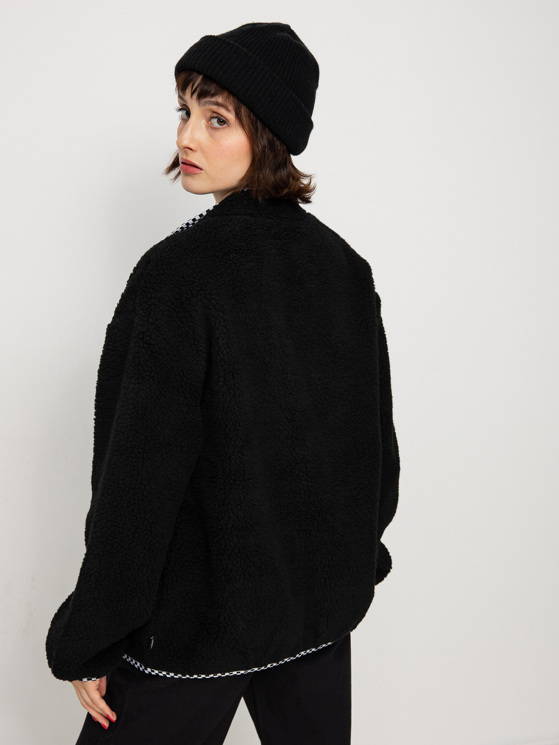 Damen Vans Griffen Ls Rpf Zip Fleece jacke (black)