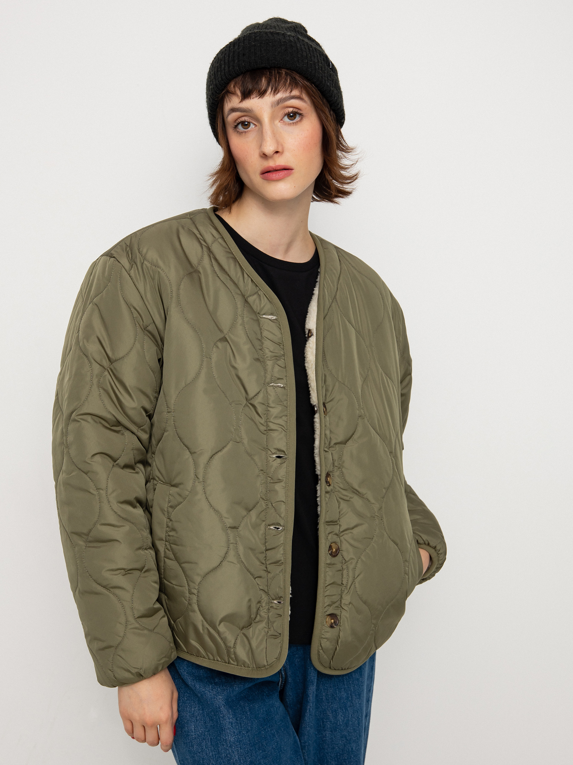 Brixton Sherpa Reversible Padded Jacke Wmn (military olive)