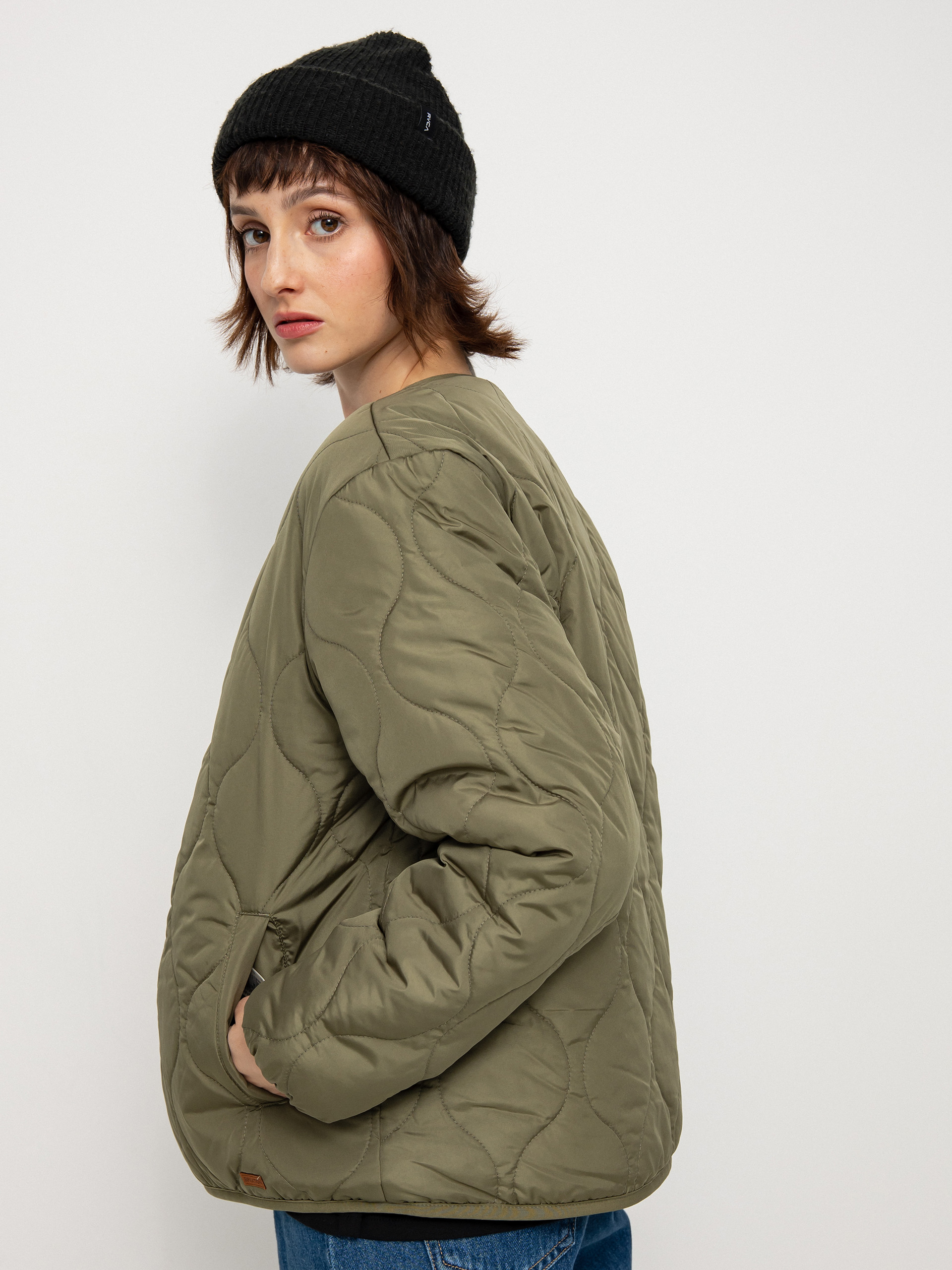Brixton Sherpa Reversible Padded Jacke Wmn (military olive)