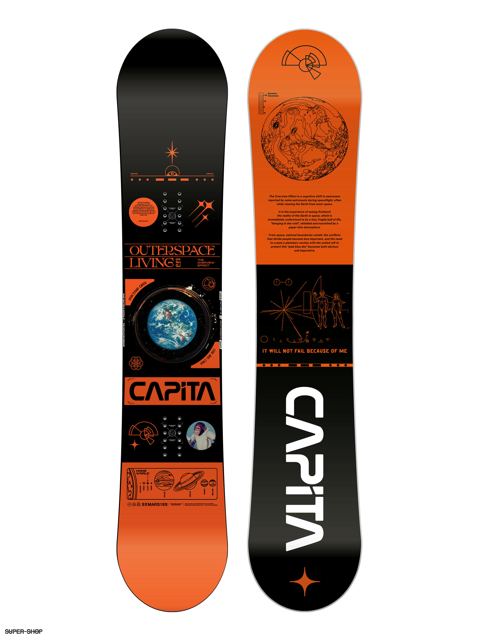 Mens Capita Outerspace Living Snowboard orange