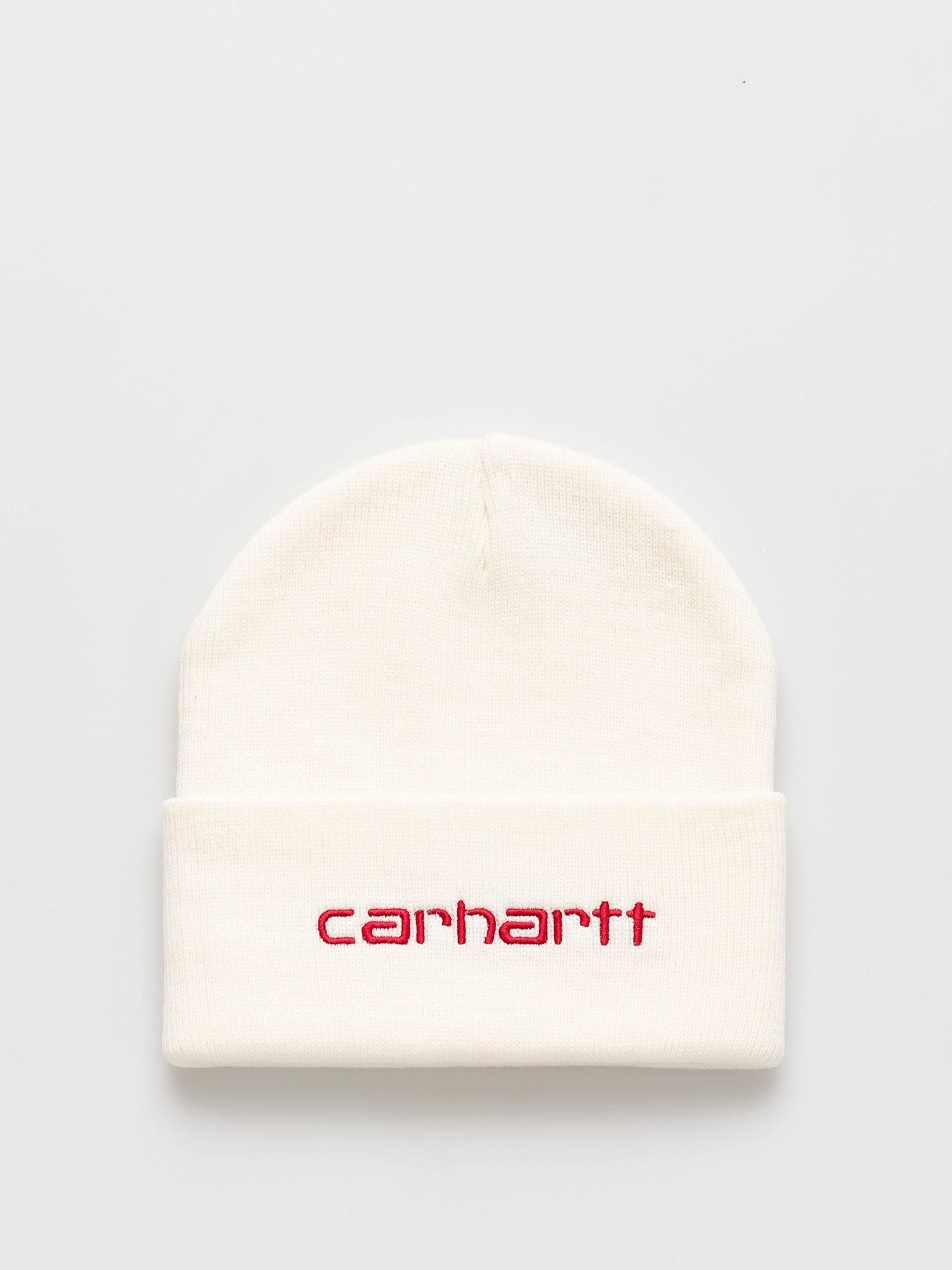 Carhartt WIP Script Beanie white (wax/rocket)