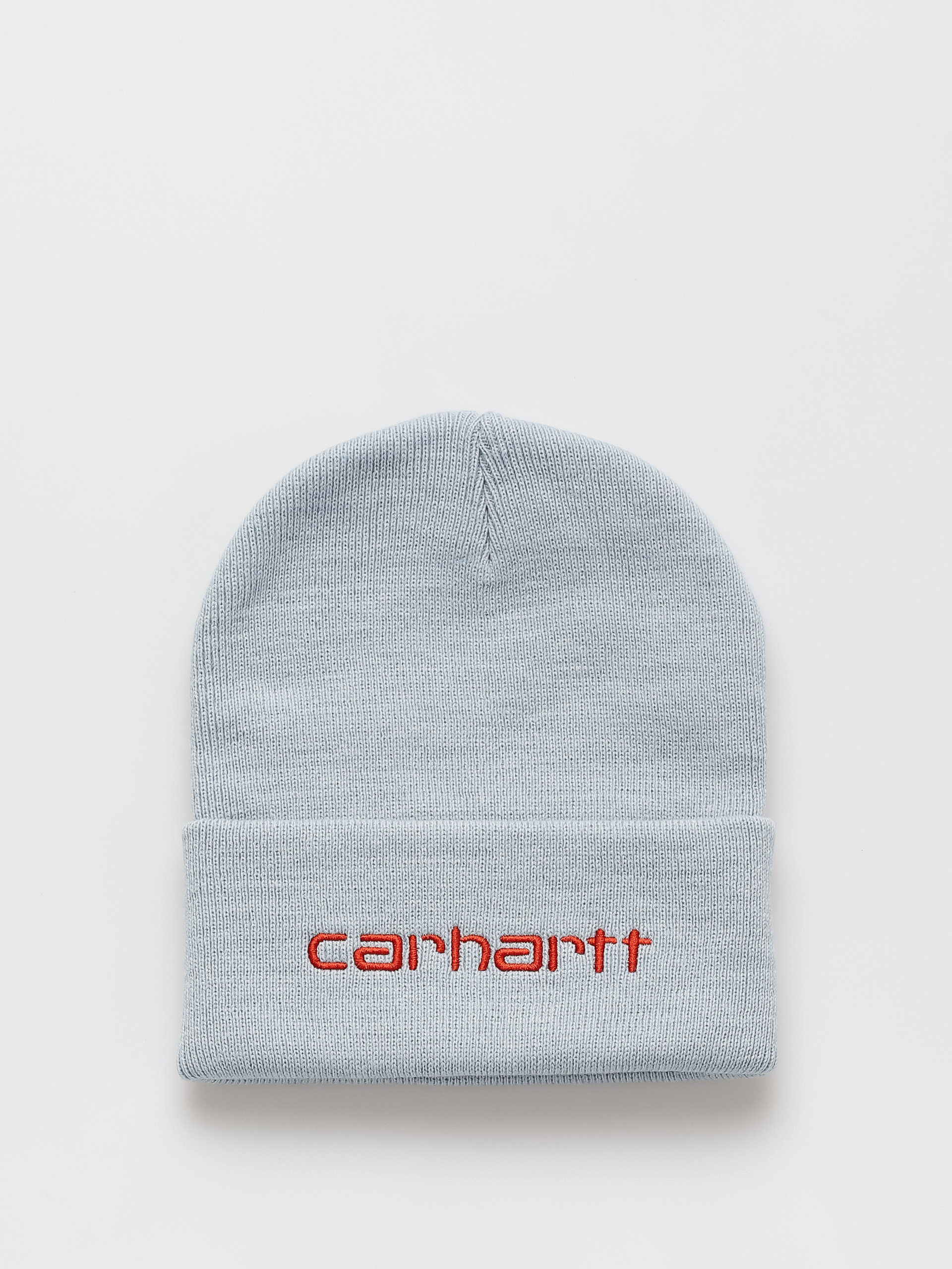 Carhartt WIP Script Beanie (misty sky/brick)