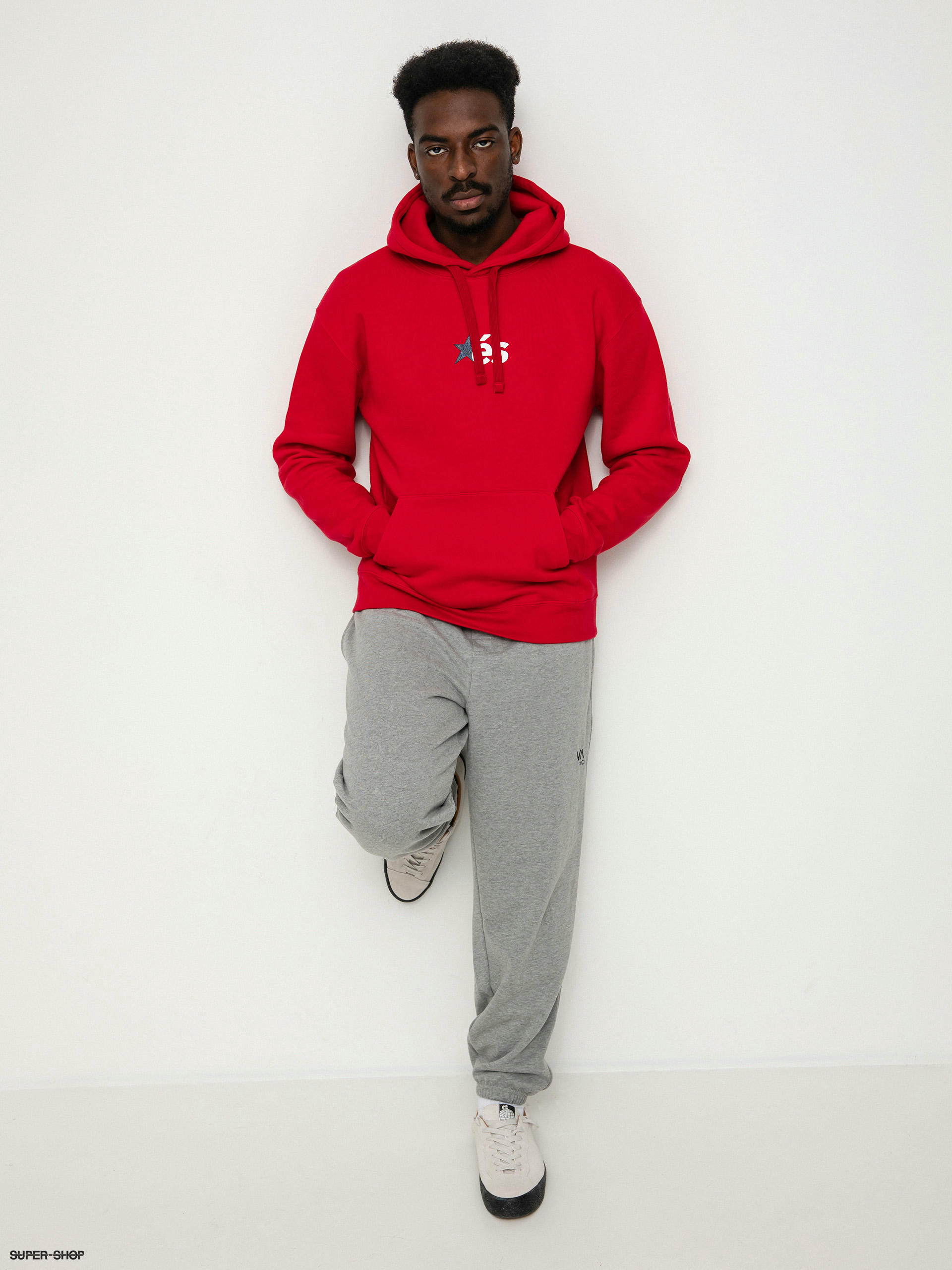 Grey and red under deals armour hoodie