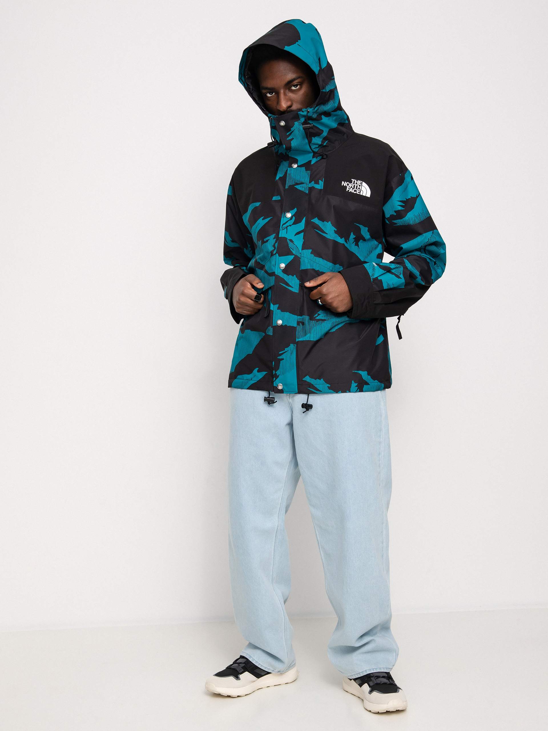 Blue camo store north face jacket