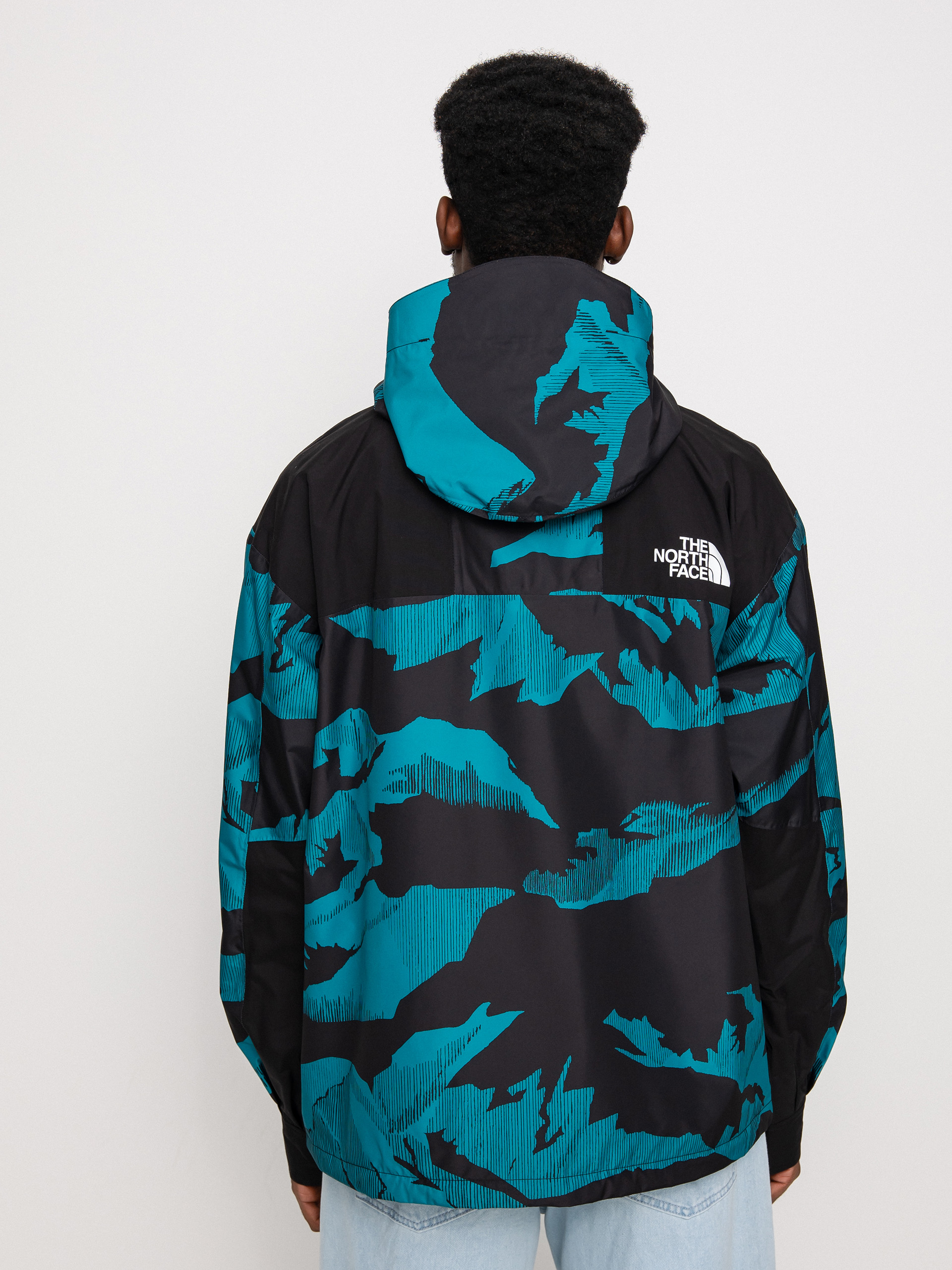 The North Face Printed 86 Retro Mountain Jacket (harbor blue mountain peak print)