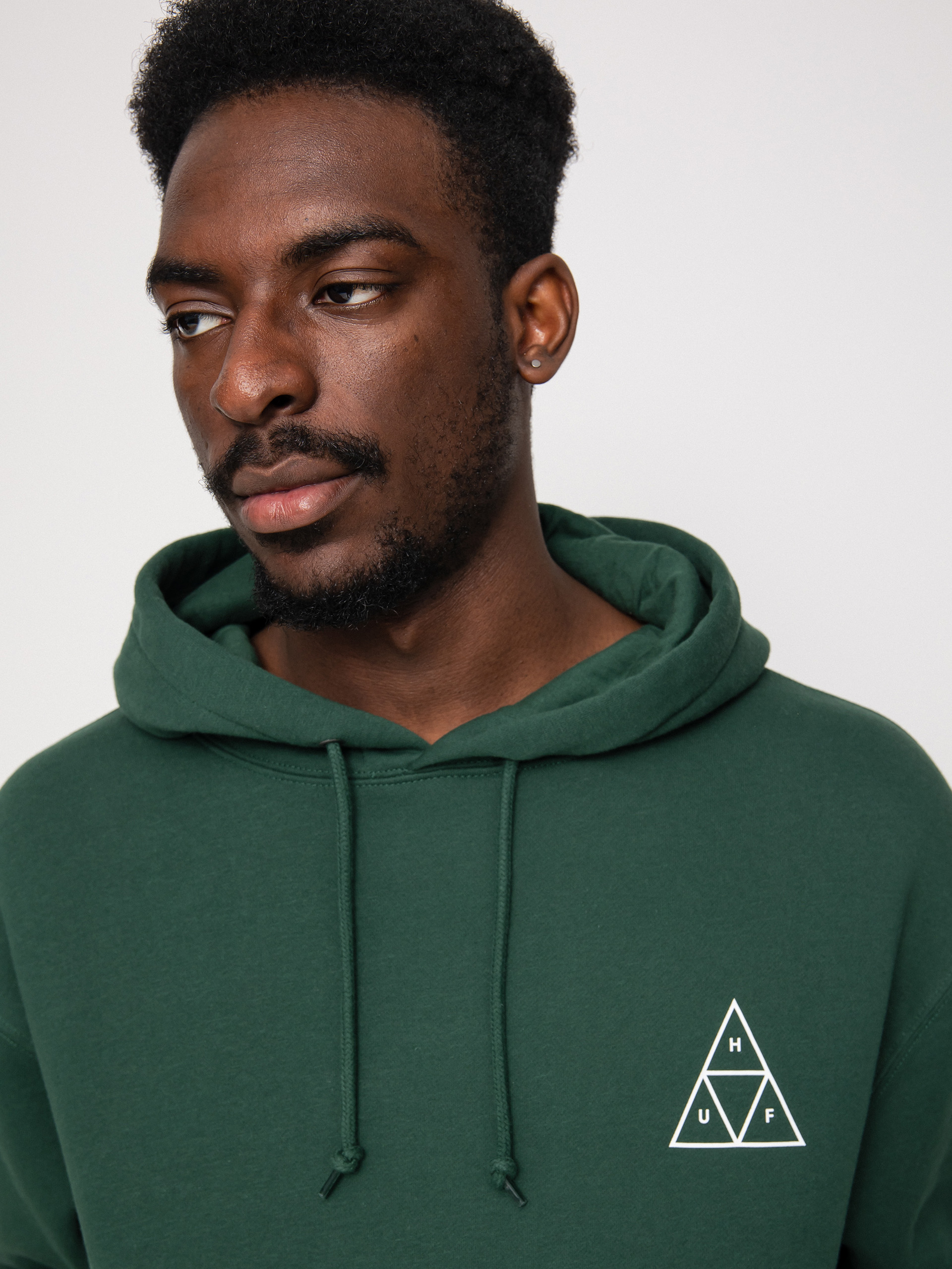 HUF Essentials Triple Triangle HD Hoodie (forest green)