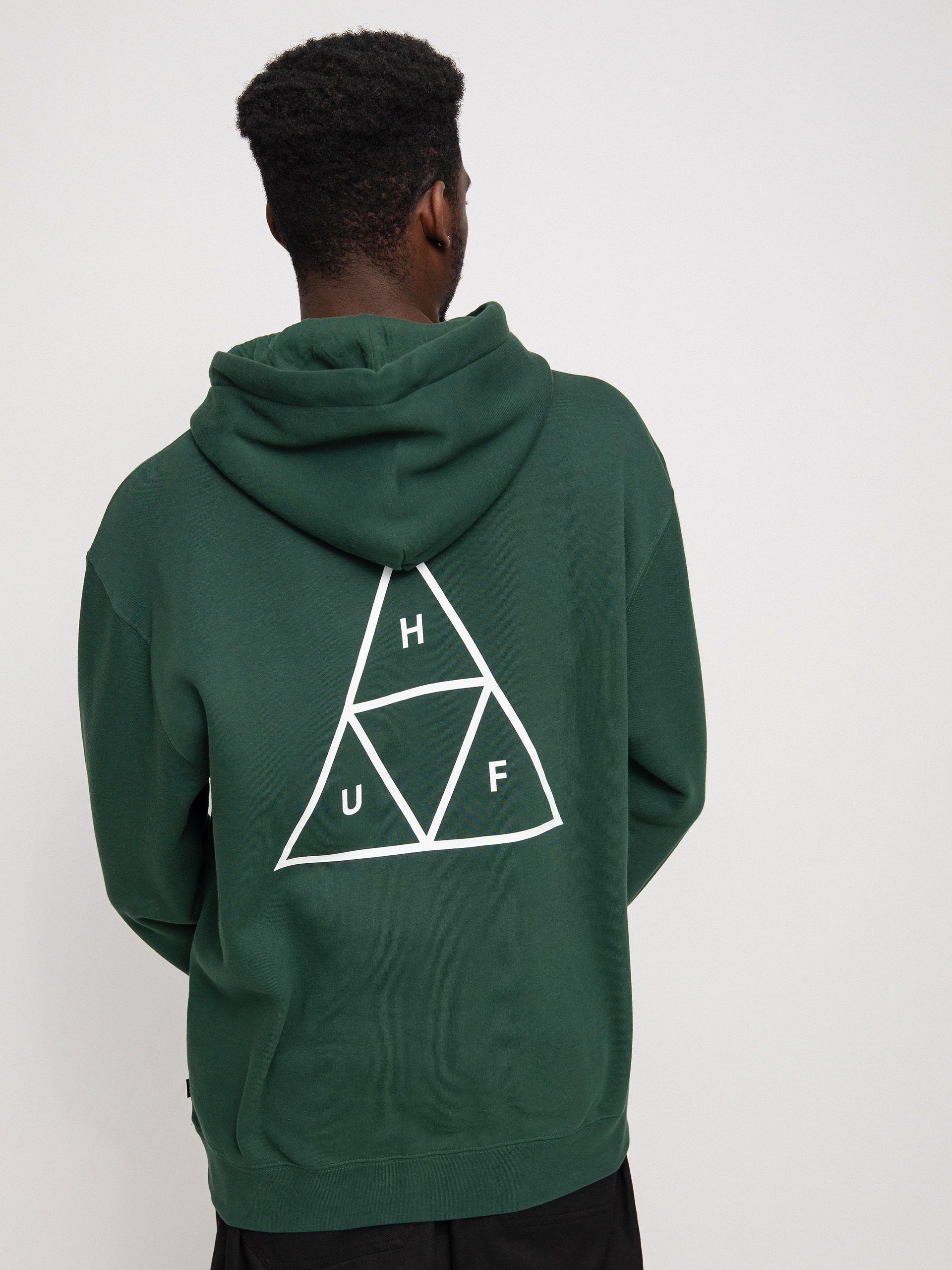 HUF Essentials Triple Triangle HD Hoodie (forest green)