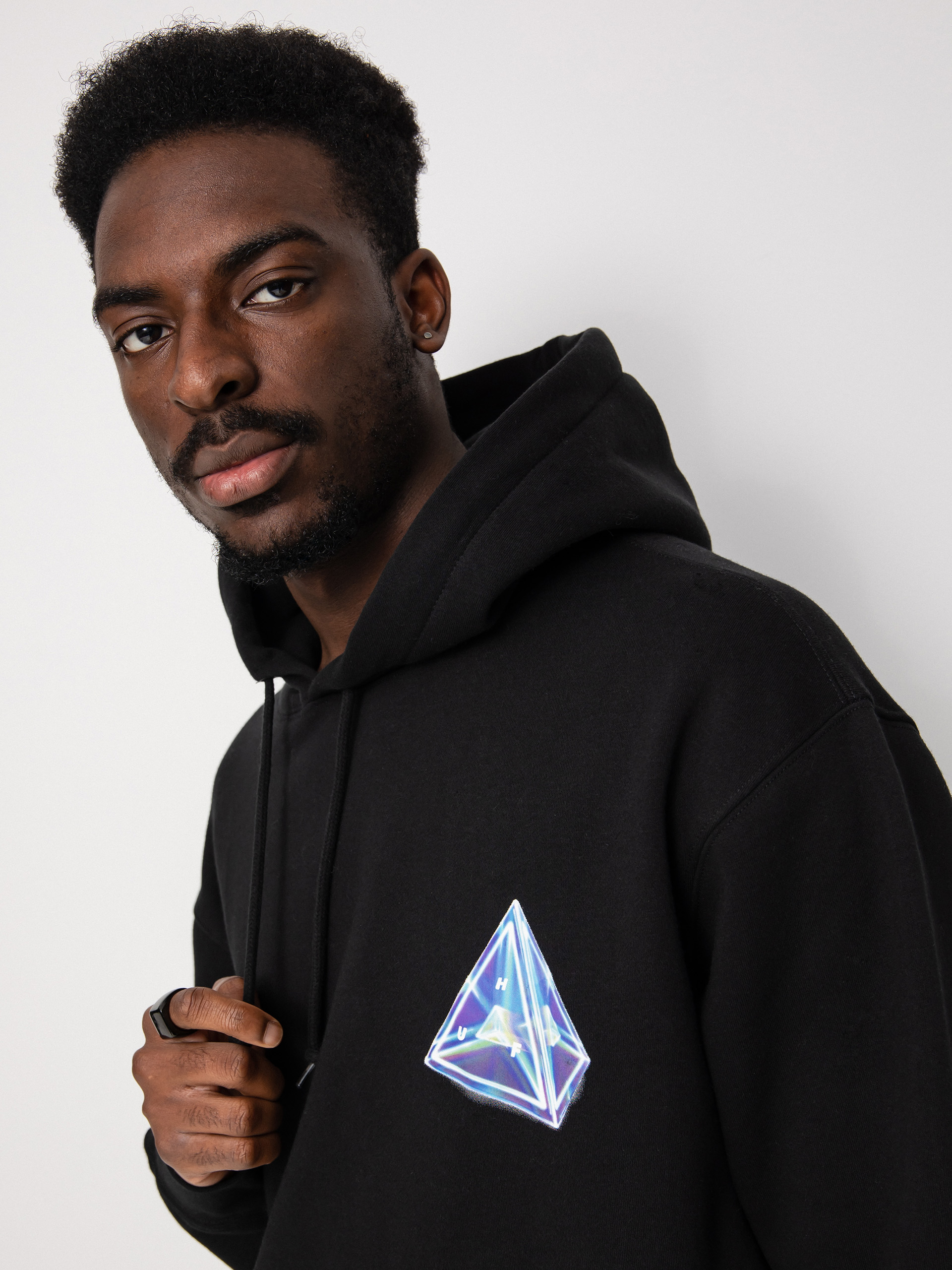 HUF Tesseract Triple Triangle HD Hoodie (black)
