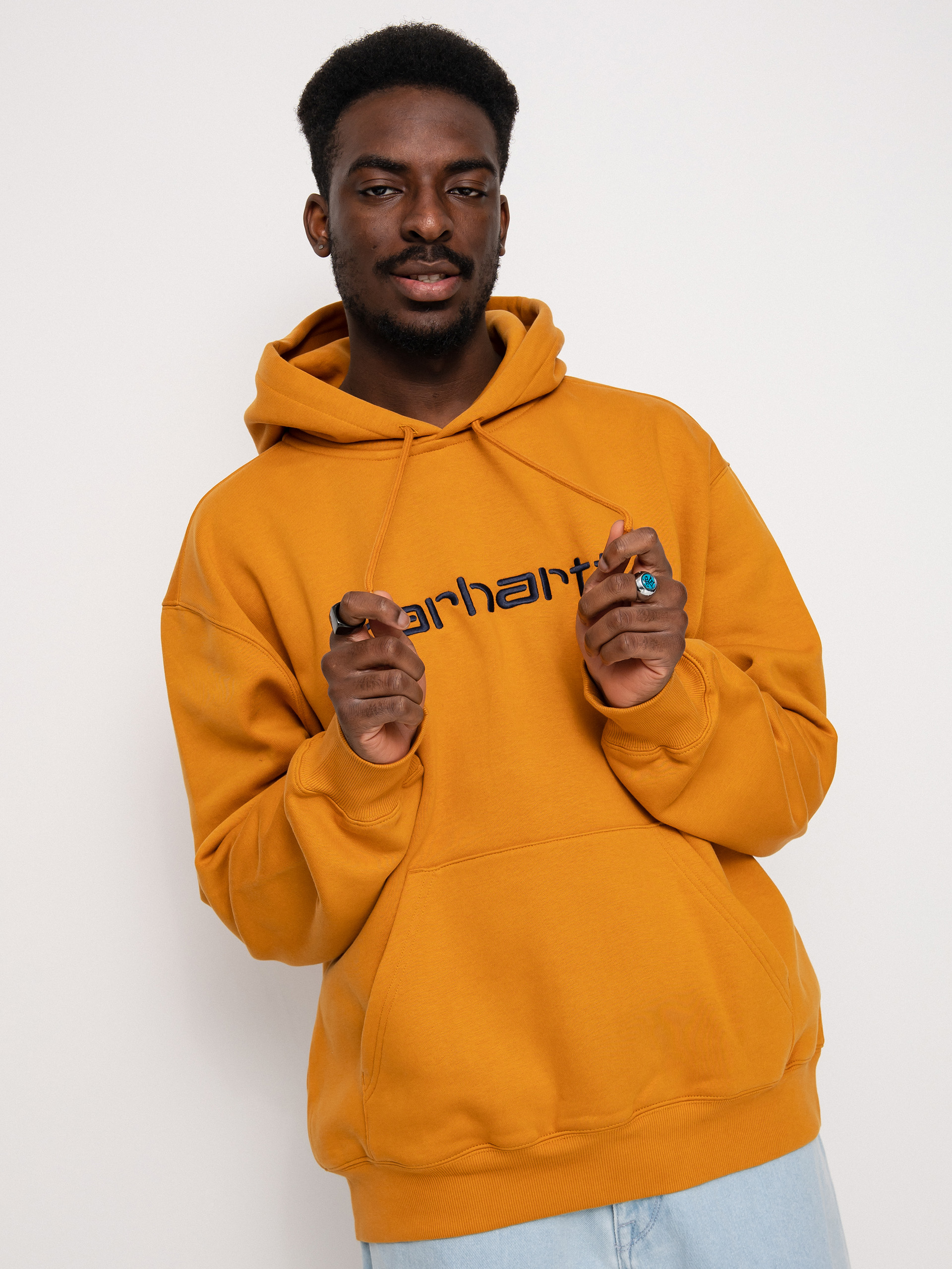 Dark orange champion store hoodie