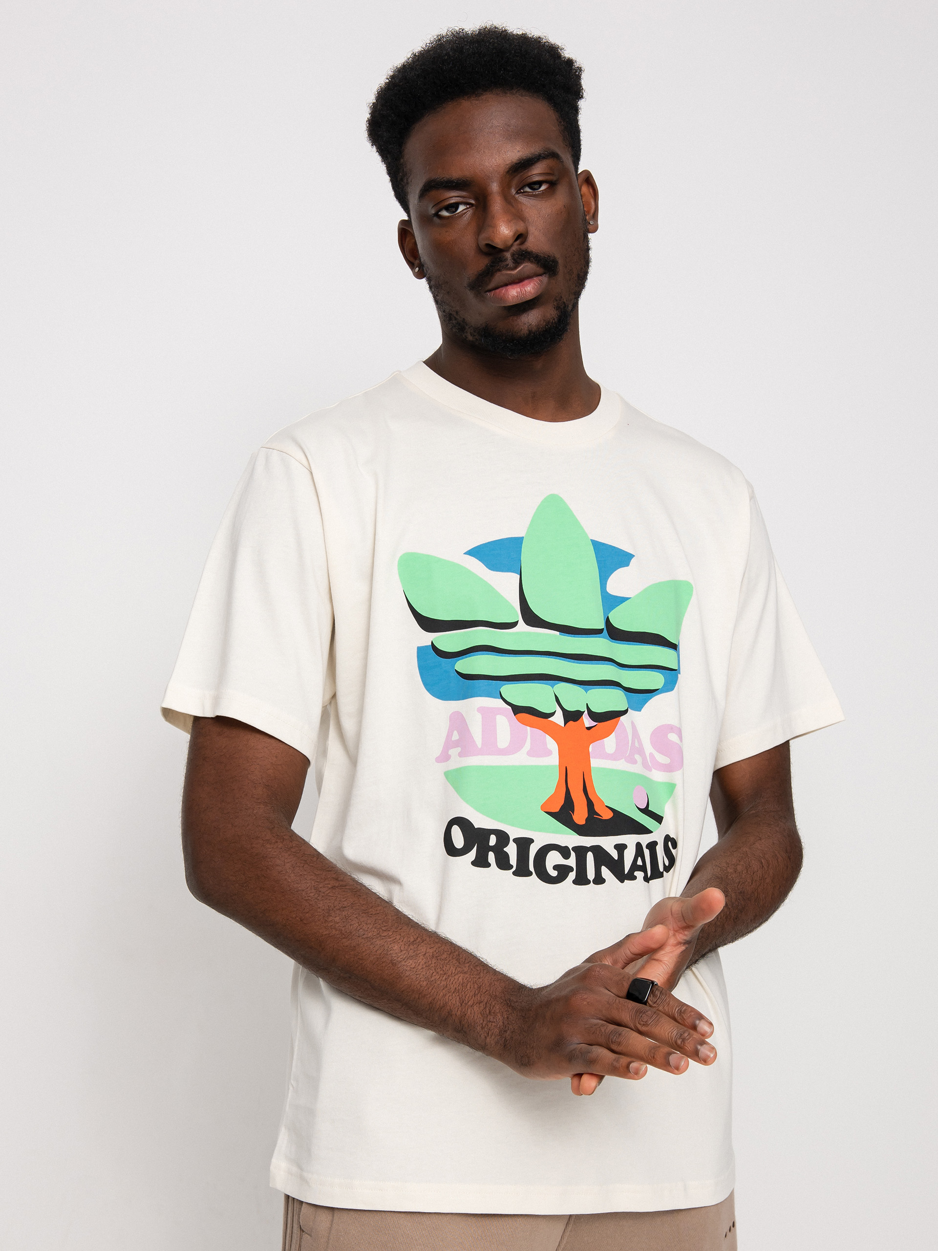 adidas Originals Trefoil Tree T-shirt - beige (nondye)