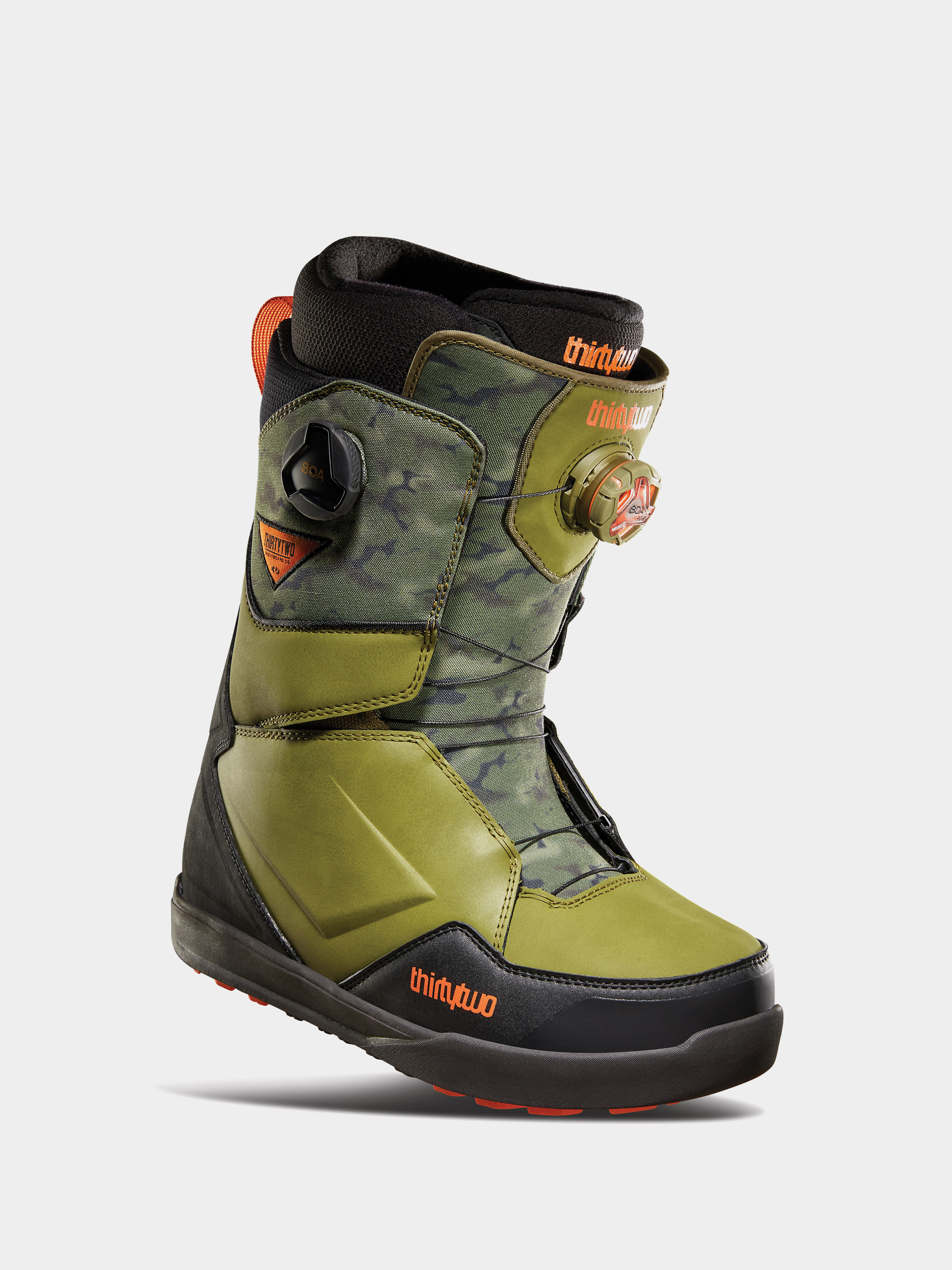 Mens ThirtyTwo Lashed Double Boa Snowboard boots (green)