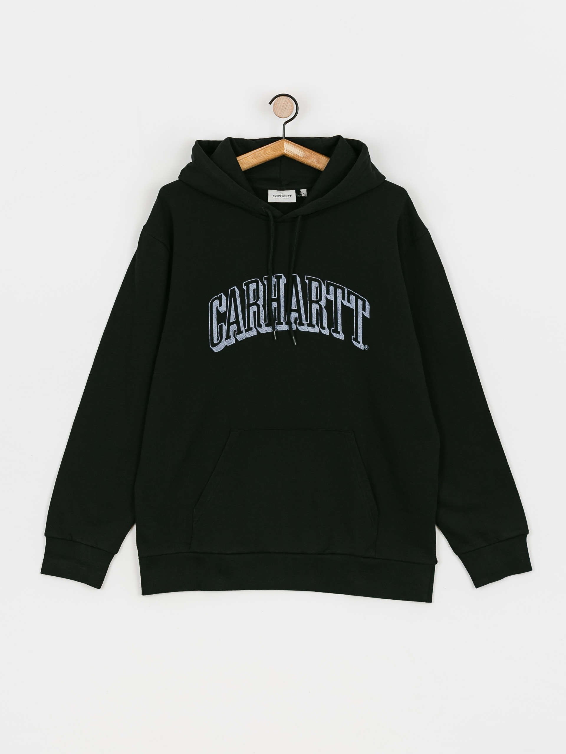 CARHARTT WIP｜SWEATSHIRTS ( HOODED SCRAWL SWEATSHIRT (I0 Carhartt WIP Hooded Scrawl Sweatshirt Grey Heather / White