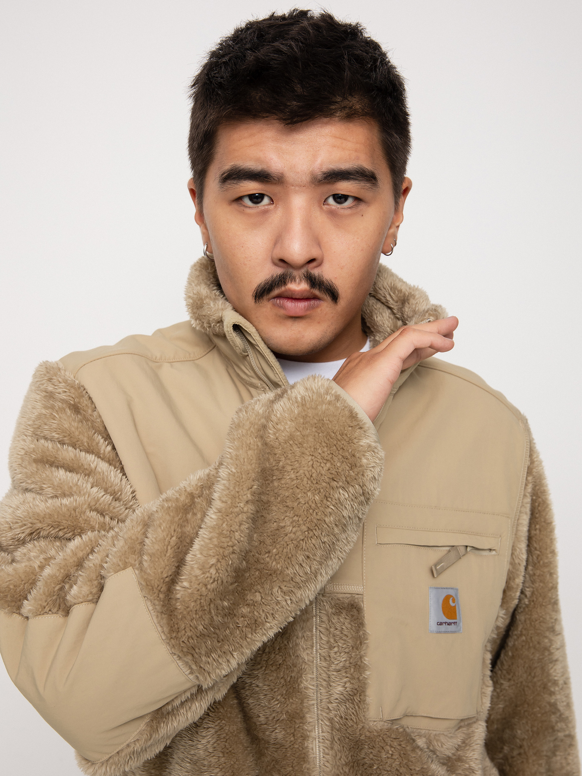Mens Carhartt WIP Jackson Sweat Jacket (ammonite)