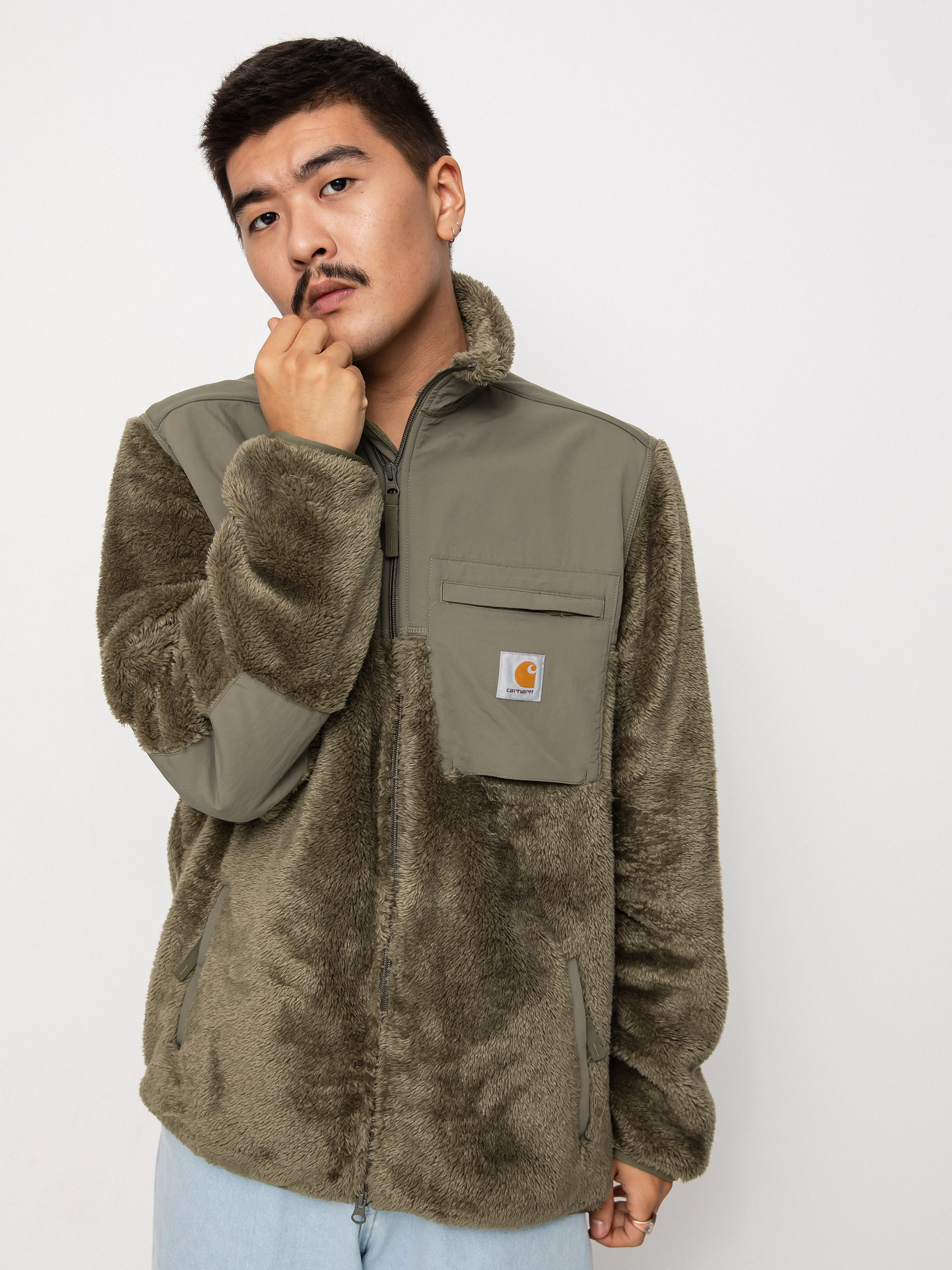 Mens Carhartt WIP Jackson Sweat Jacket (seaweed)