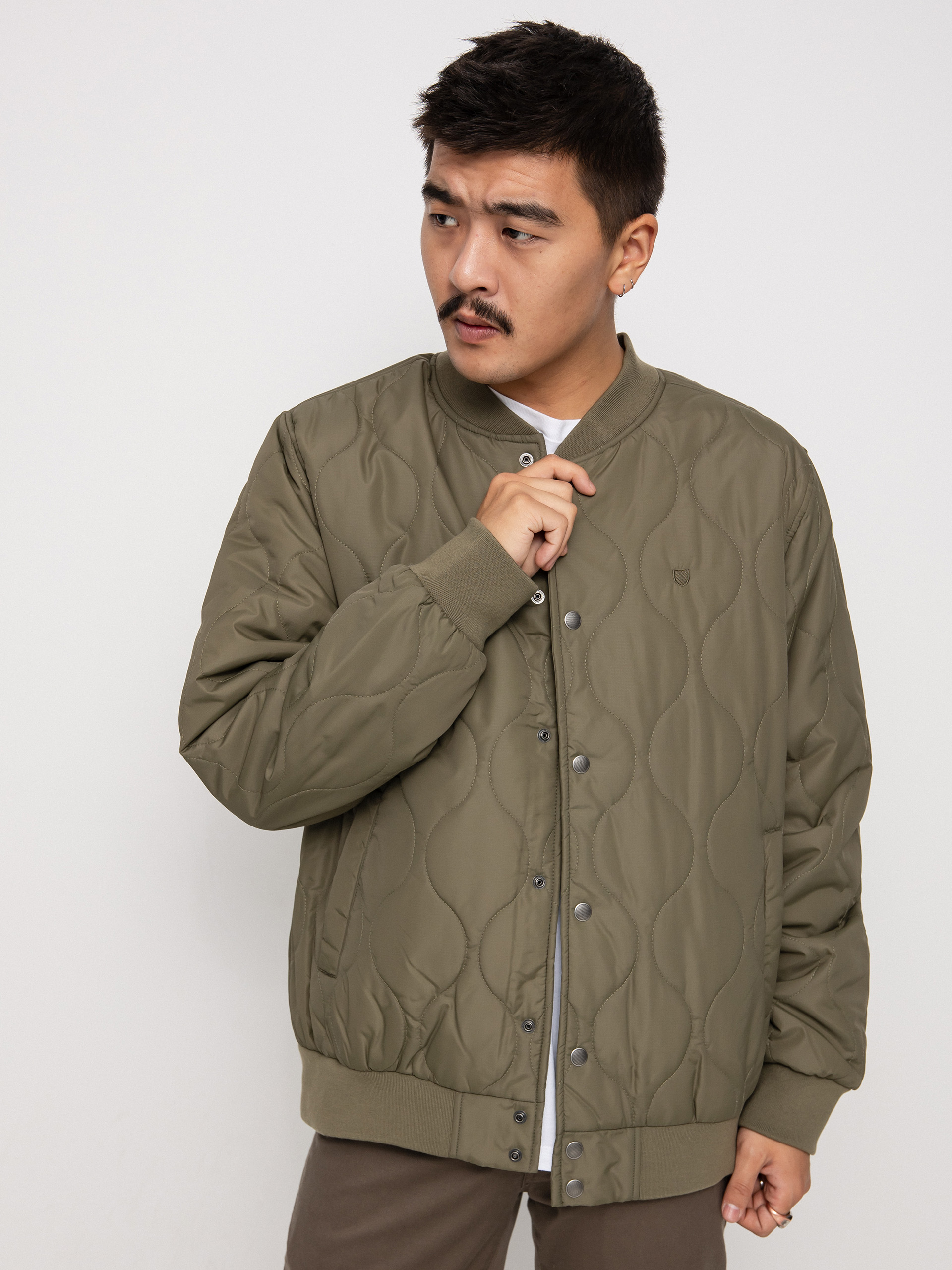 Brixton Dillinger Quilted Bomber Jacket (military olive)