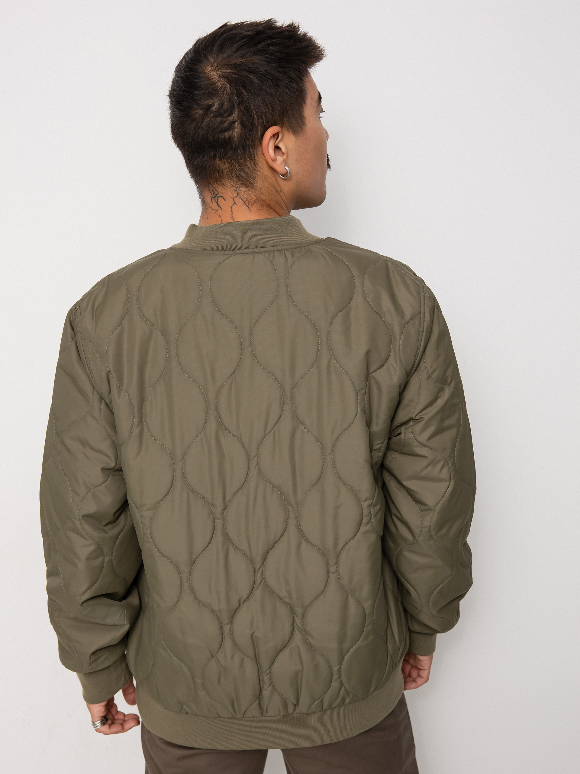 Brixton Dillinger Quilted Bomber Jacket (military olive)