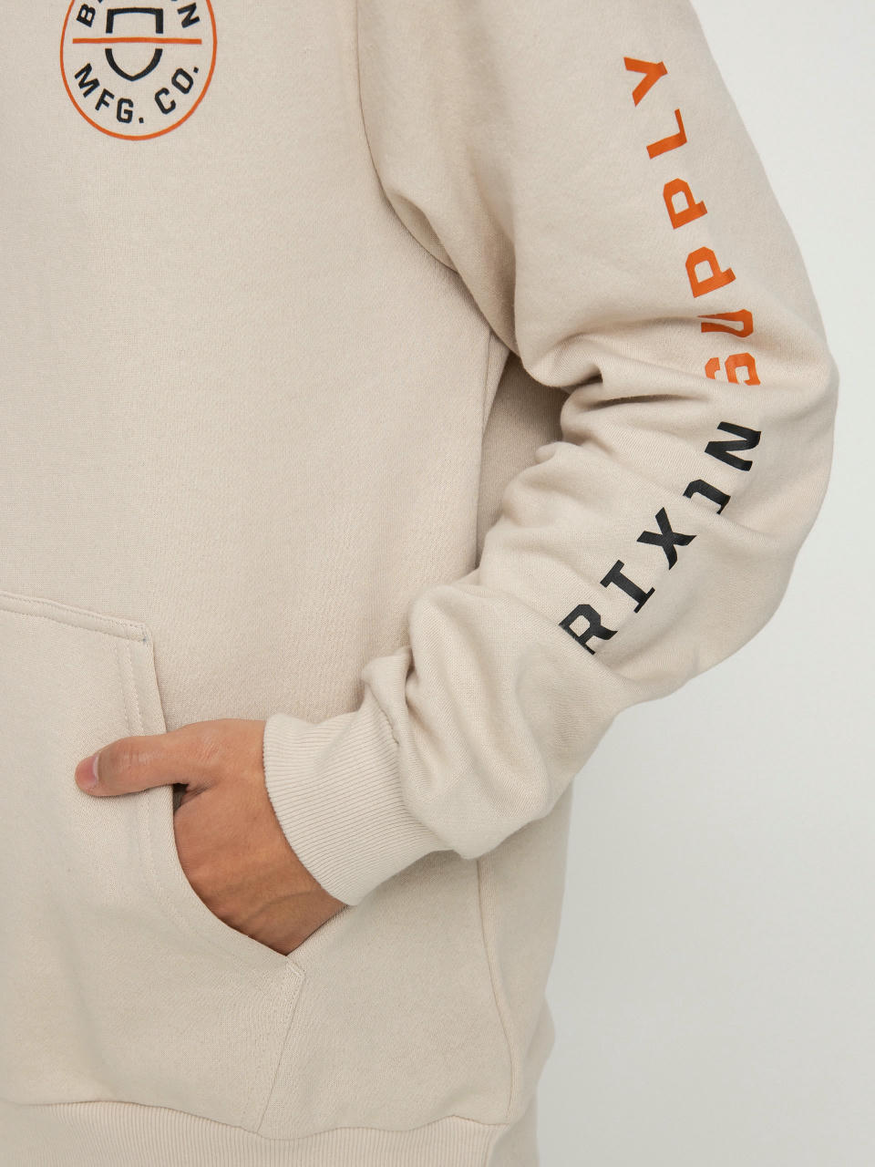 Brixton Crest HD Hoodie (beige/burnt orange/black)