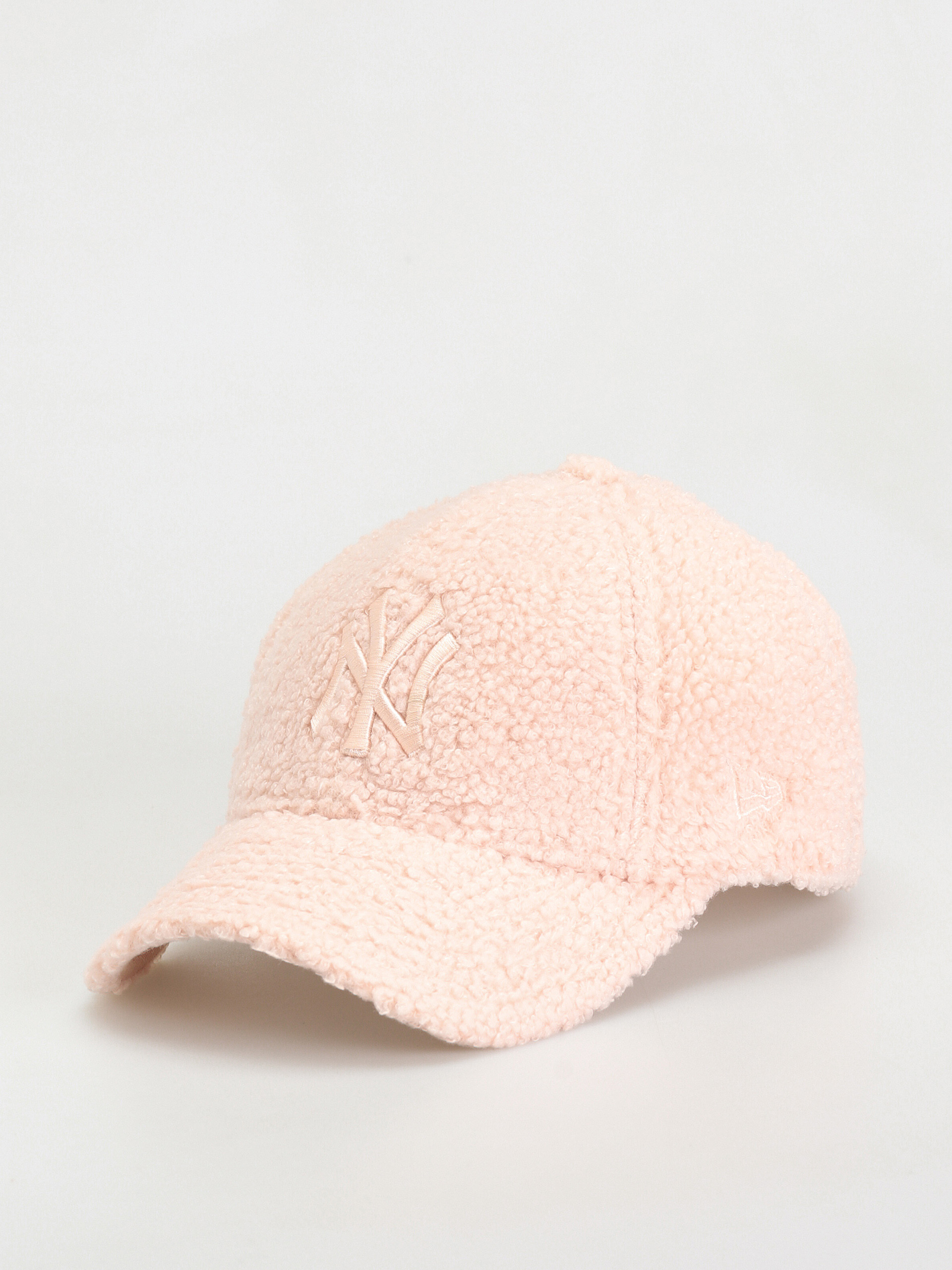 New Era 9Forty Femme Sherpa Cap Borg NY Yankees Rose - Casquette Baseball Officielle Rose Douce