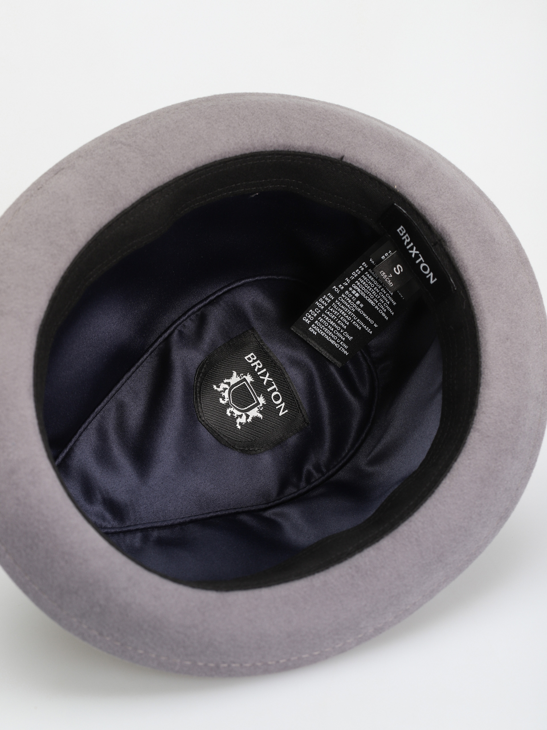 Brixton Gain Fedora Hat (grey/dark grey)