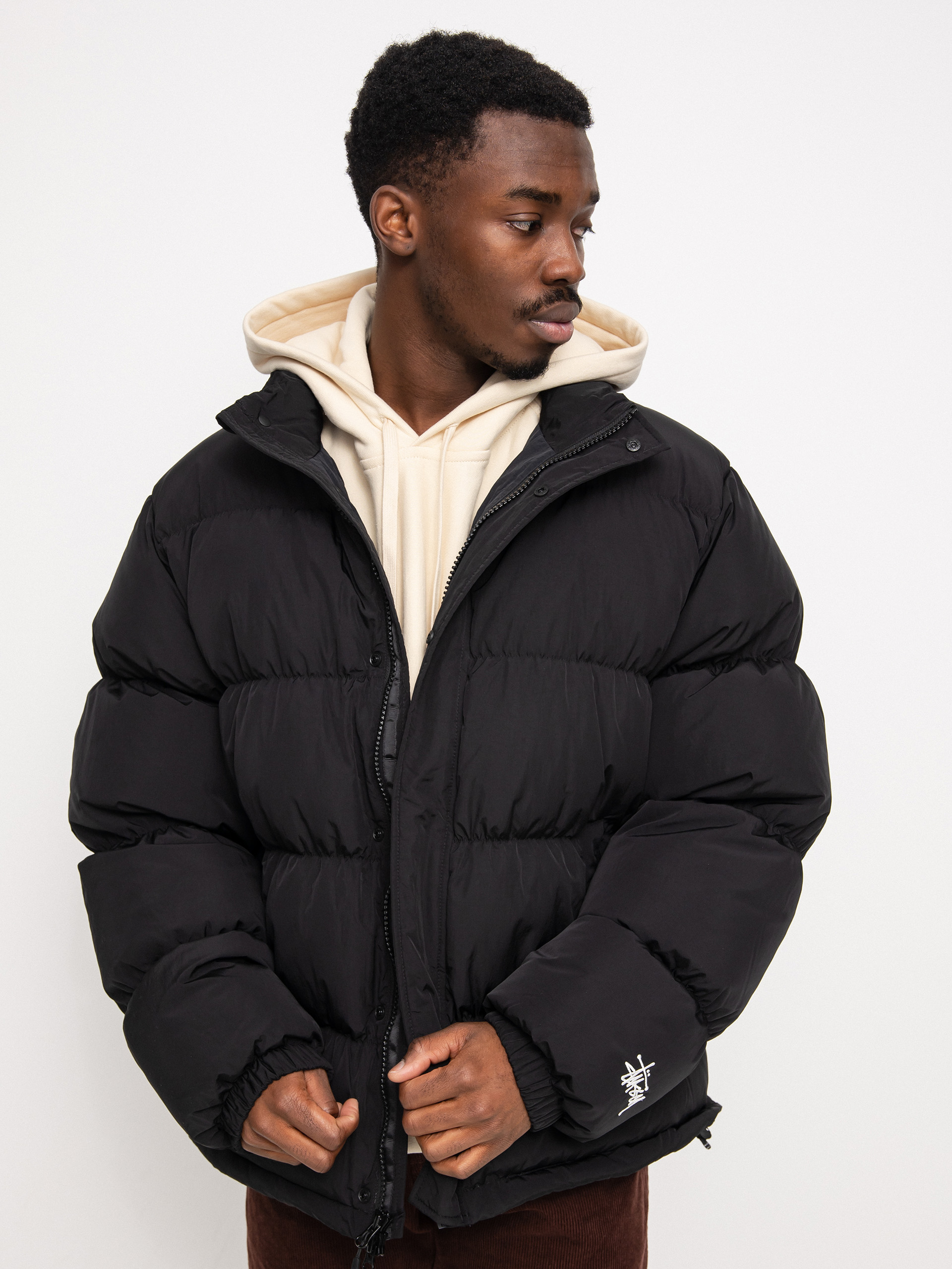 Stussy ripstop down puffer jacket black - アウター