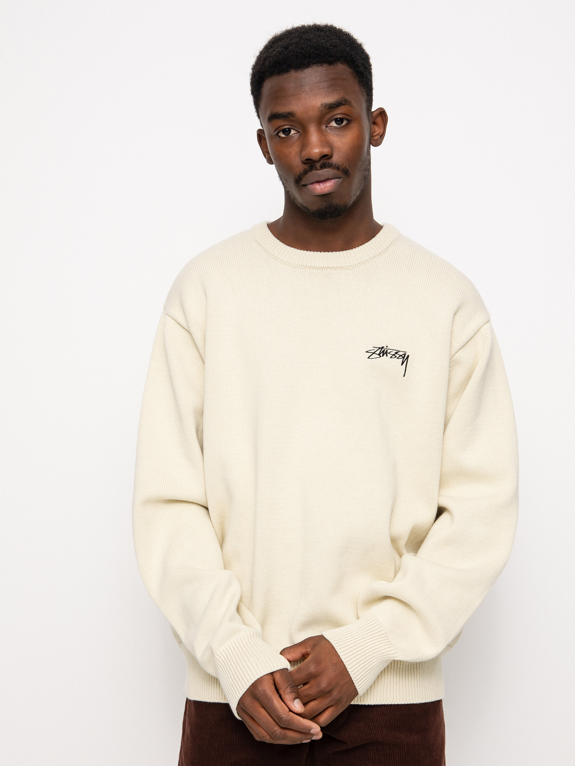 全品送料無料】 国内正規品 stussy care label sweater natural - トップス