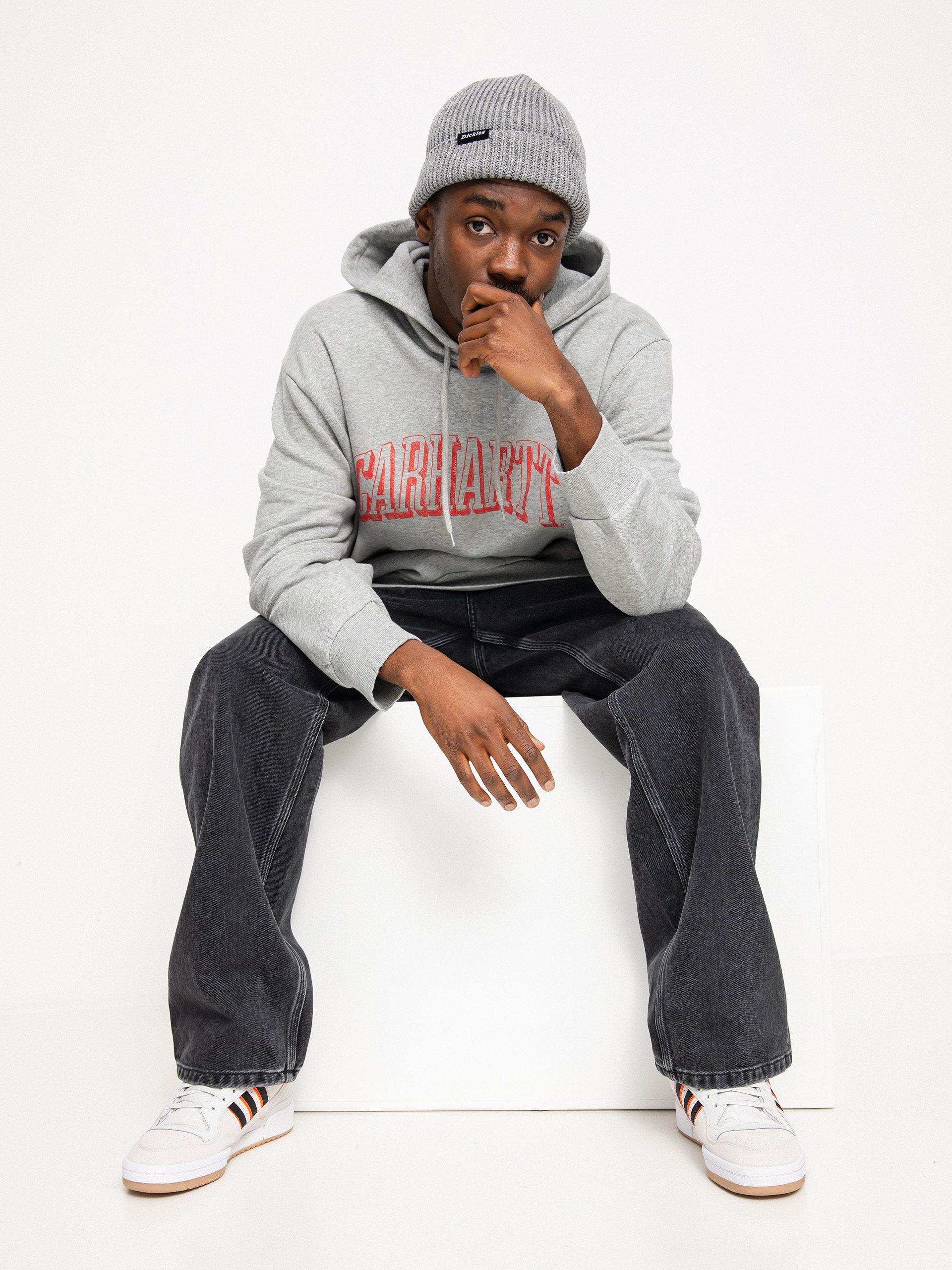 Carhartt WIP Scrawl HD Hoodie (grey heather/rocket)