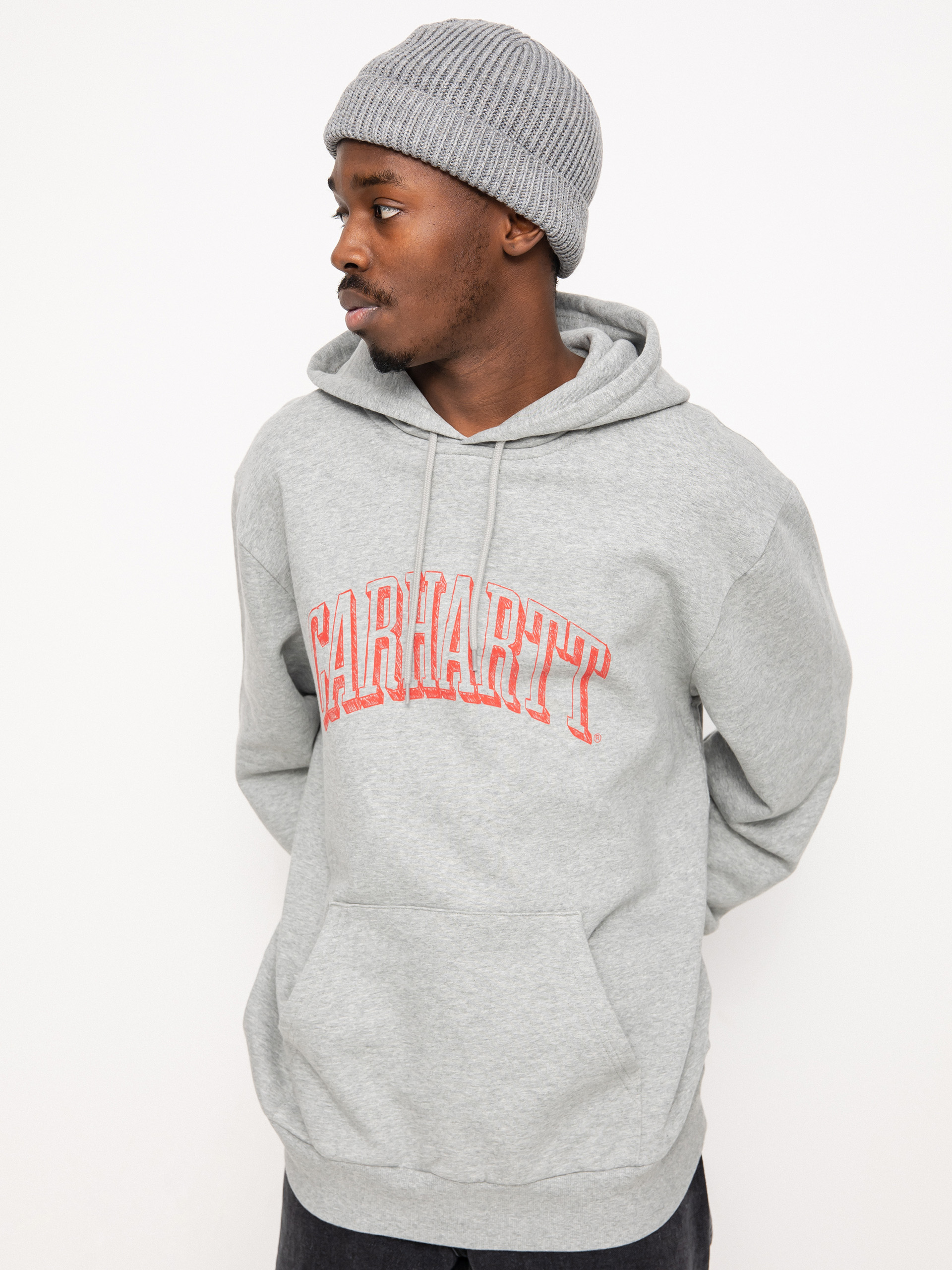 Carhartt WIP Scrawl HD Hoodie (grey heather/rocket)