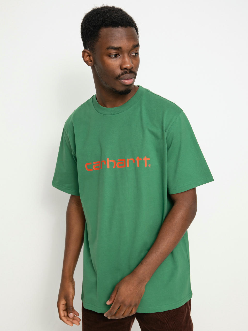 Carhartt WIP Script T-shirt (bonsai/brick)