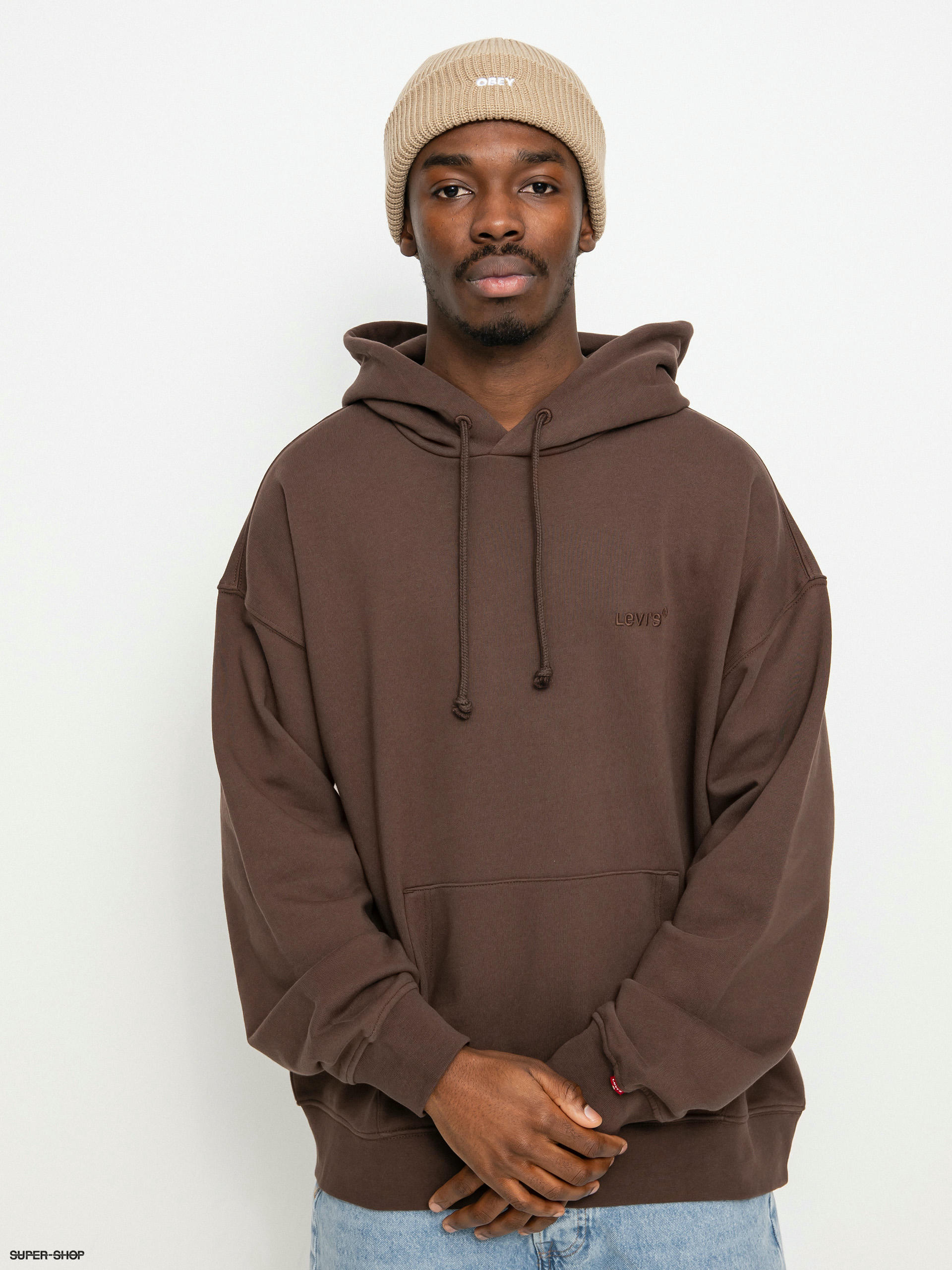 Levi s Red Tab Sweats HD Hoodie brown hot fudge