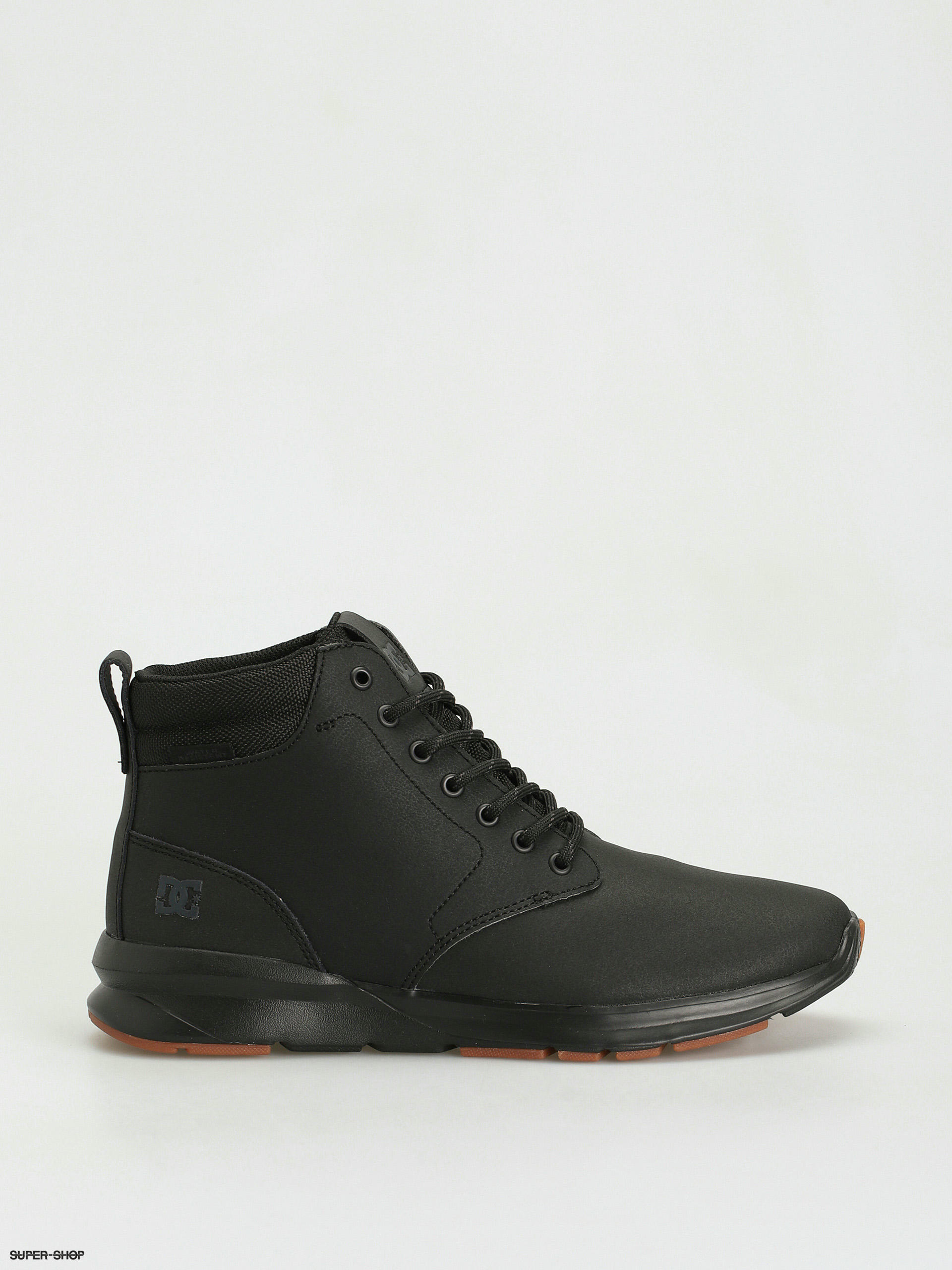 Dc black cheap leather shoes