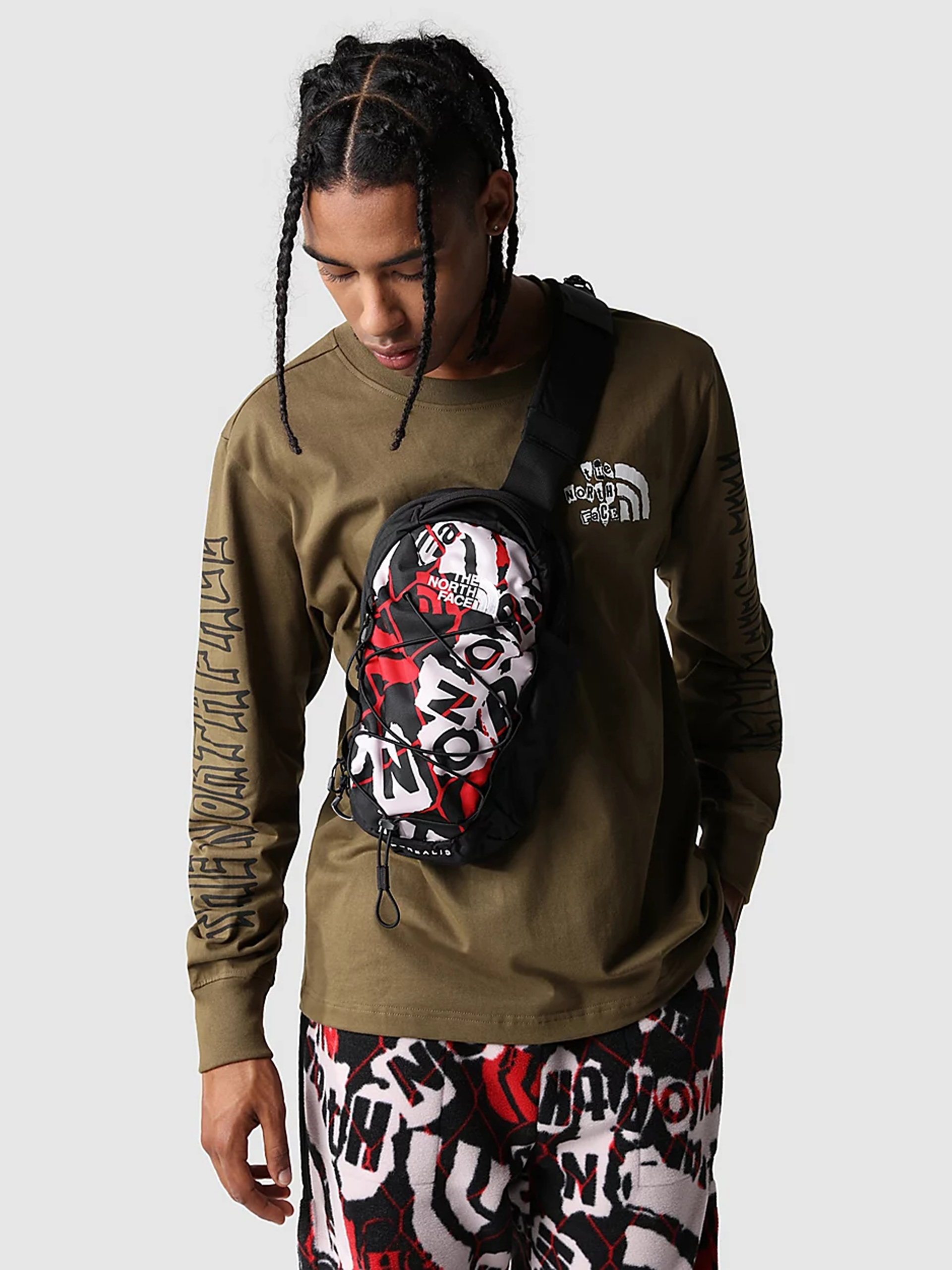 The North Face Borealis Sling Backpack (lavender fog/cole navin/halfdome print/tnf black)