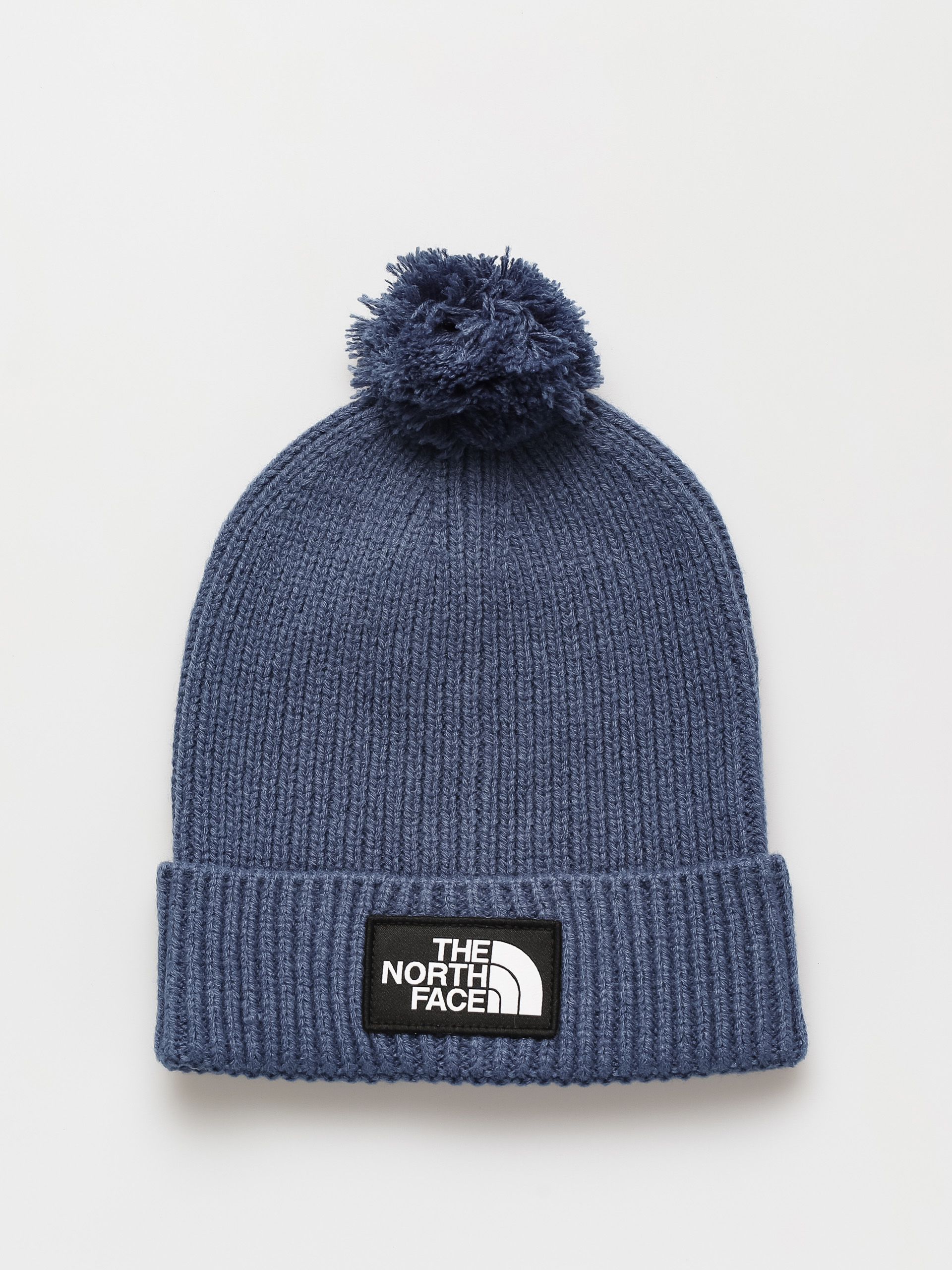 The North Face TNF Logo Box Pom Beanie (shady blue)