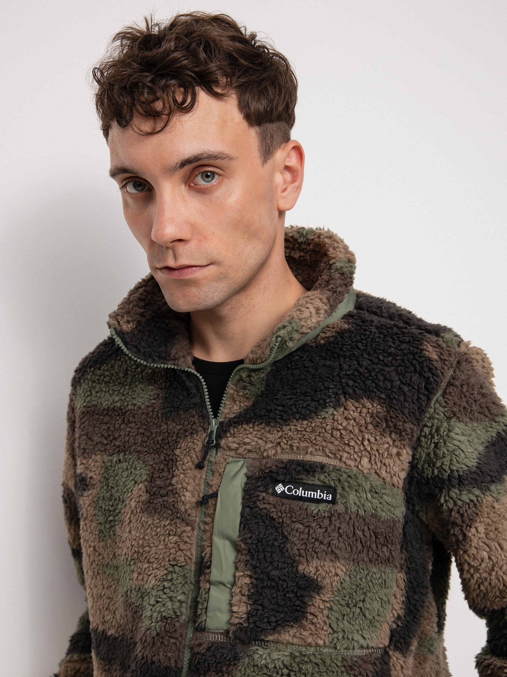 Mens Columbia Winter Pass Print Fleece Full Zip Fleece  (cypress mod cam)