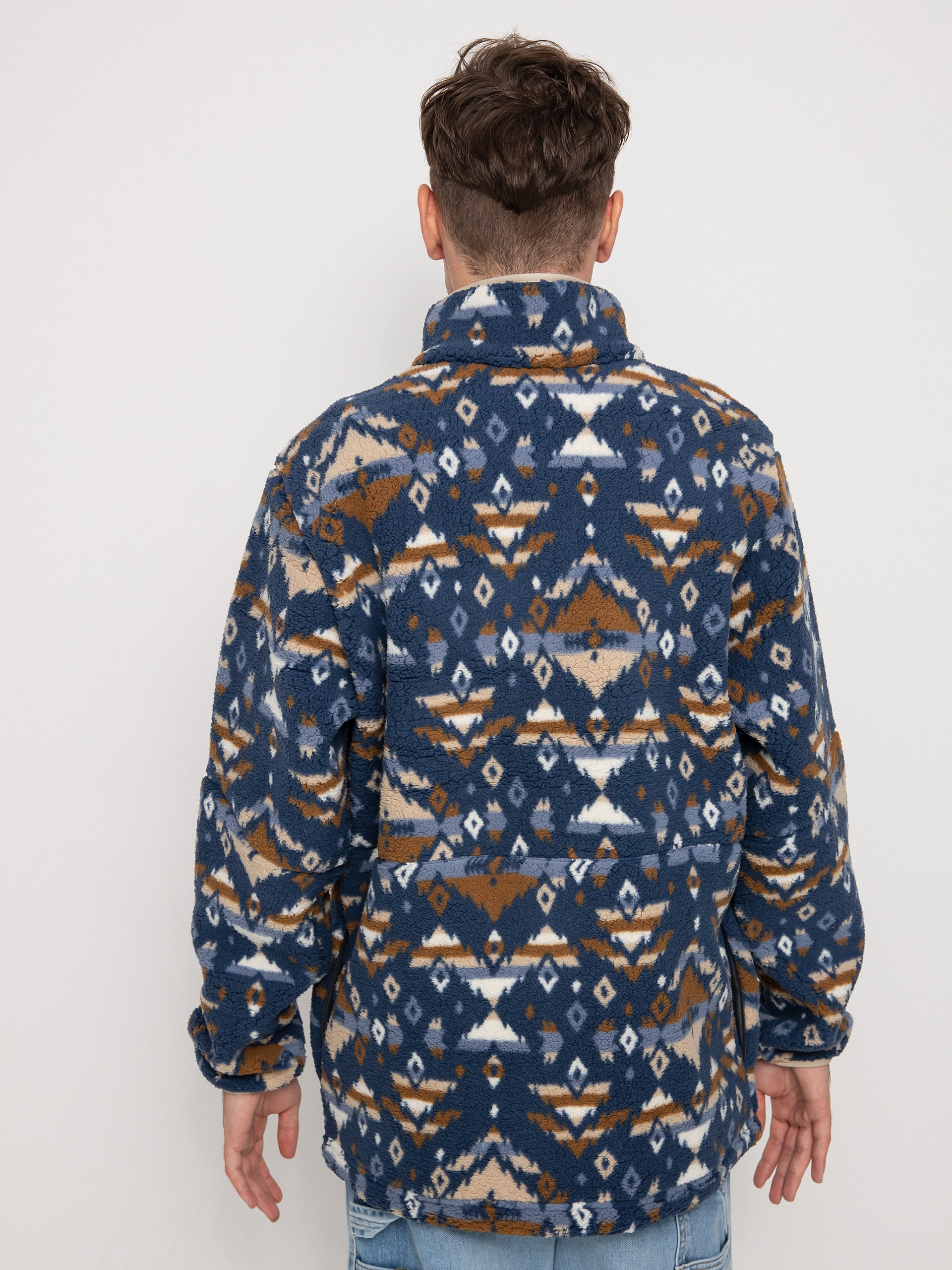 Mens Columbia Mountainside Printed Full Zip Fleece (dark mountain r)
