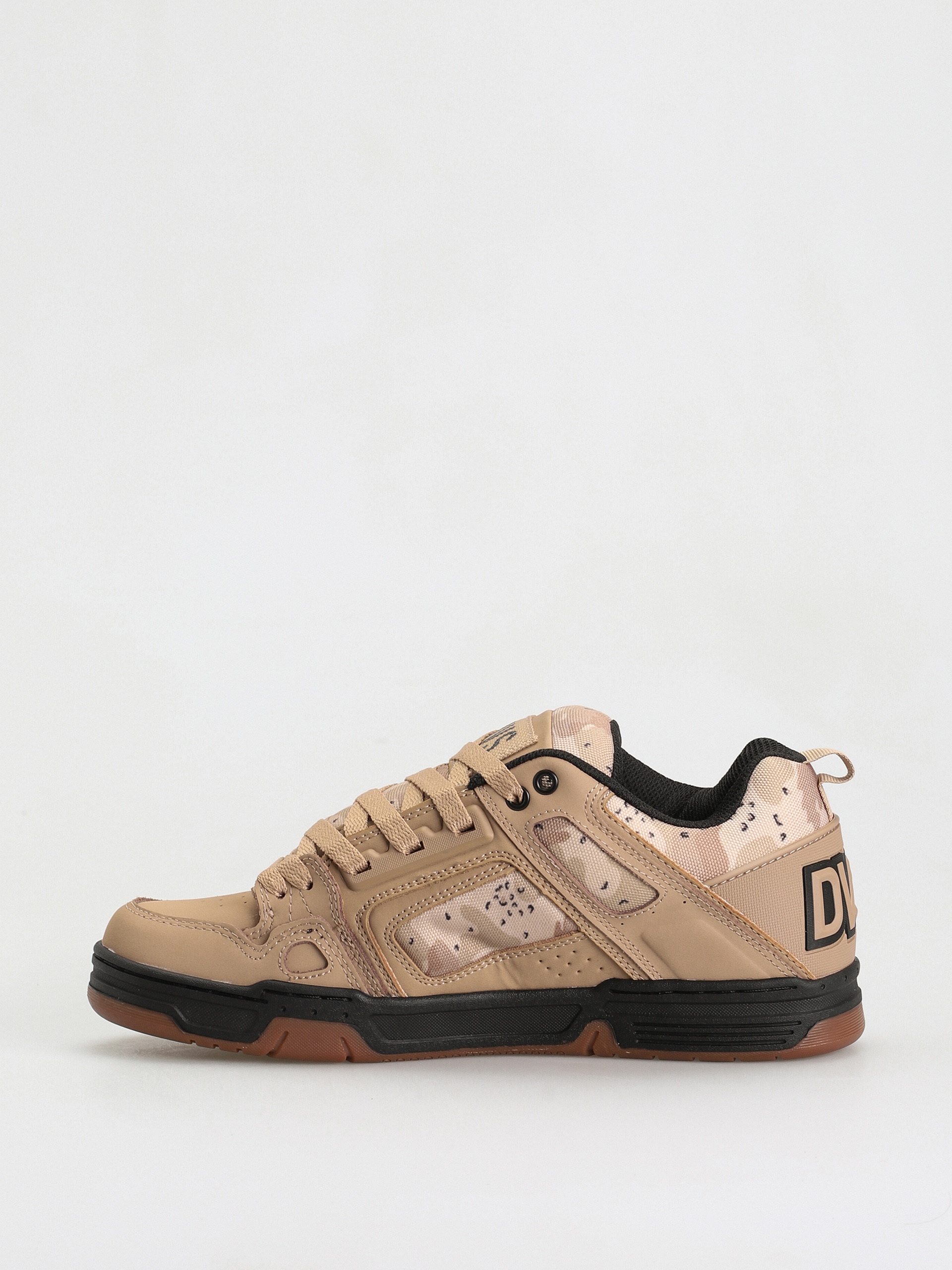 DVS Comanche Shoes brown tan camo black leather